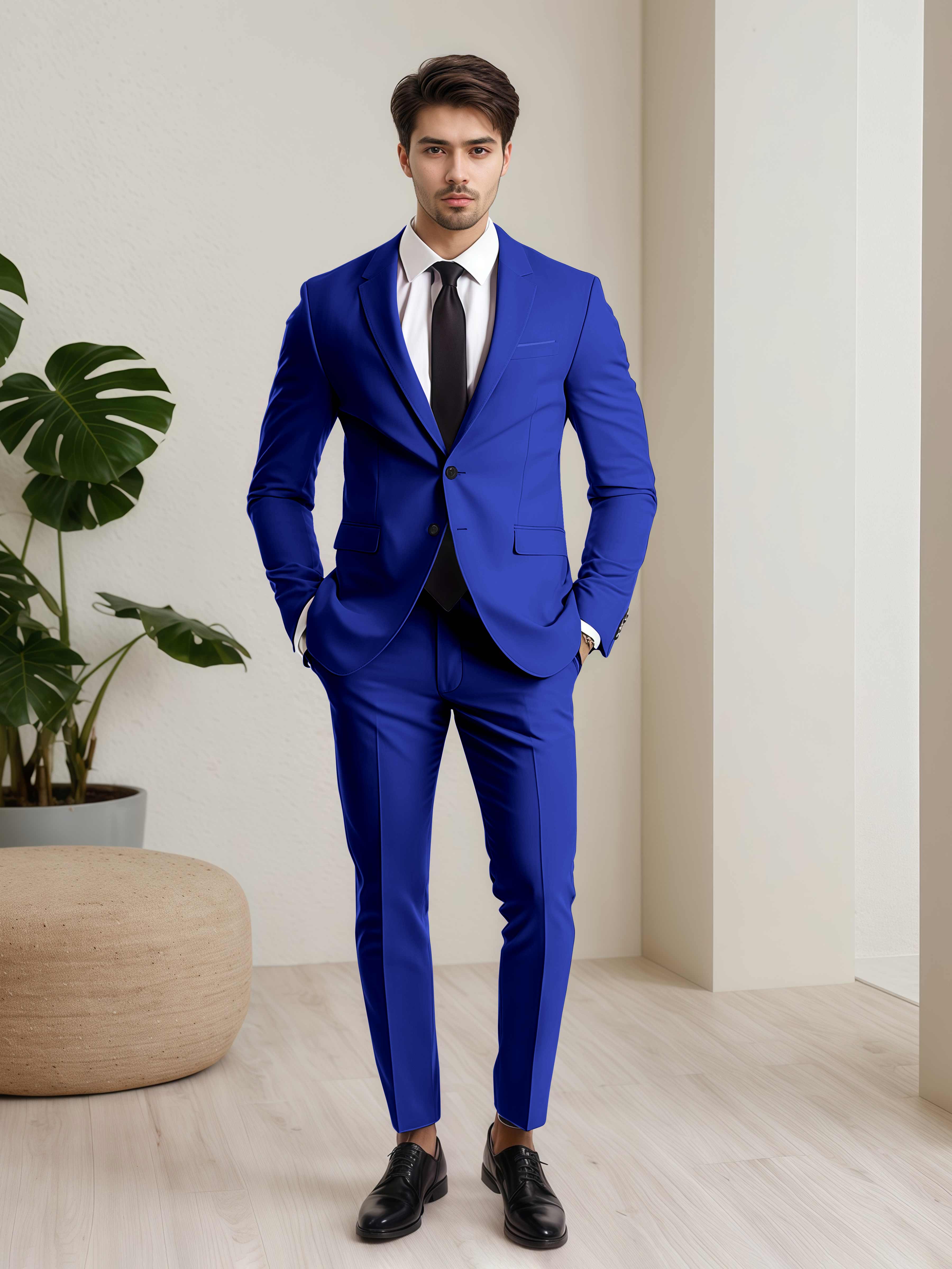 Minimalist Men's Two Buttons 2 Pieces Wedding Suits