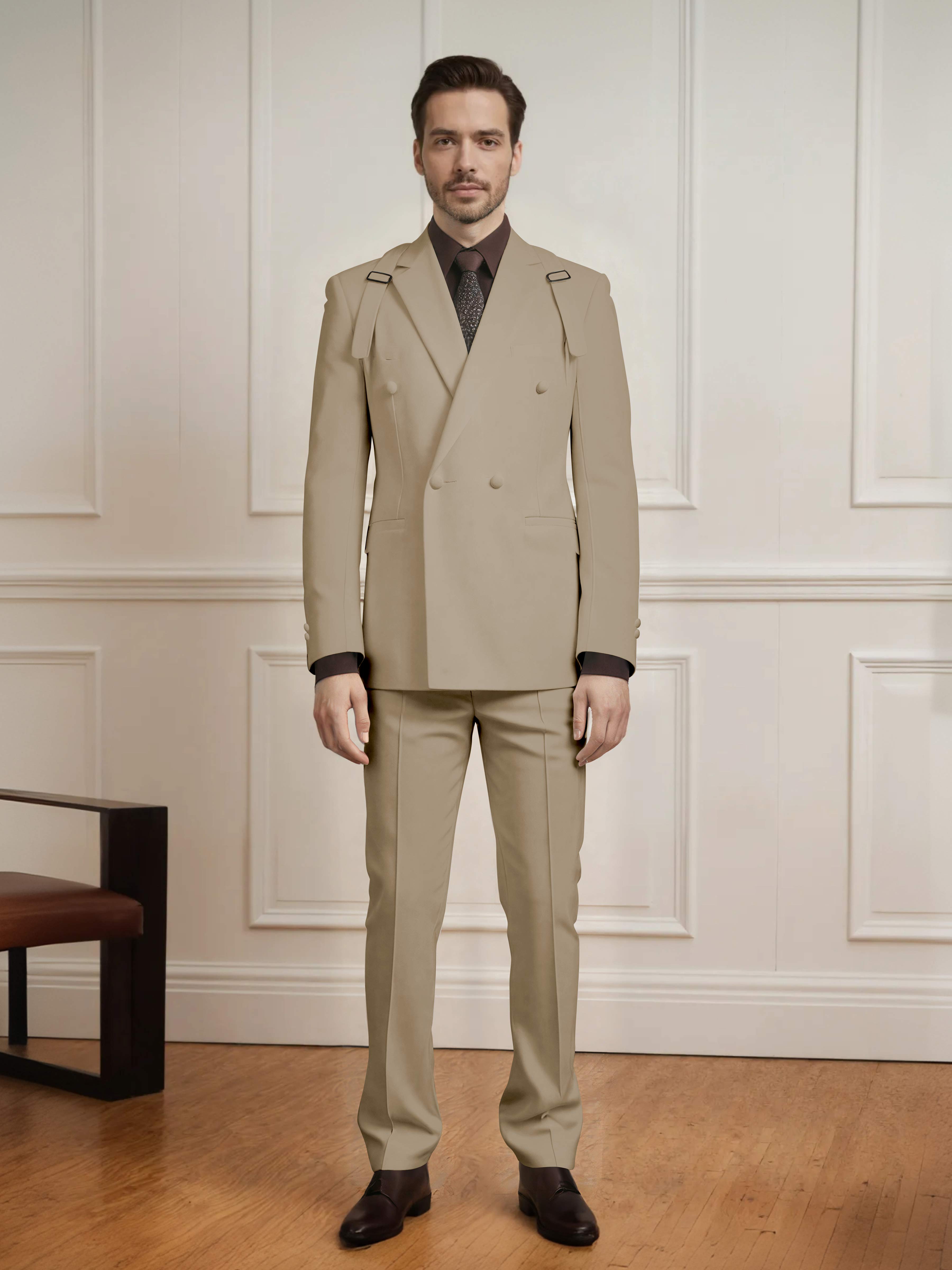Modern Classic Men's Double Breasted 2 Pieces Suits
