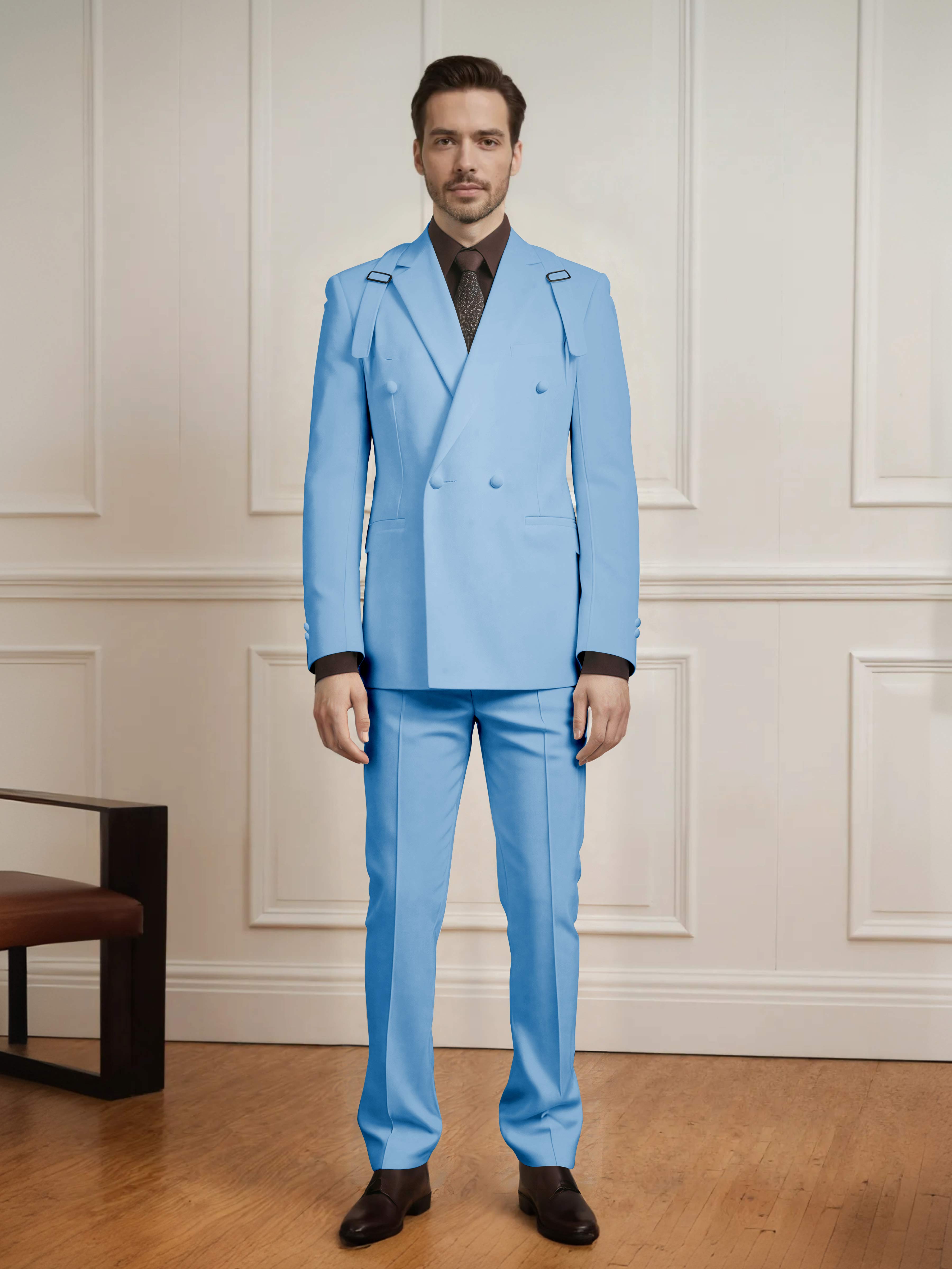 Modern Classic Men's Double Breasted 2 Pieces Suits