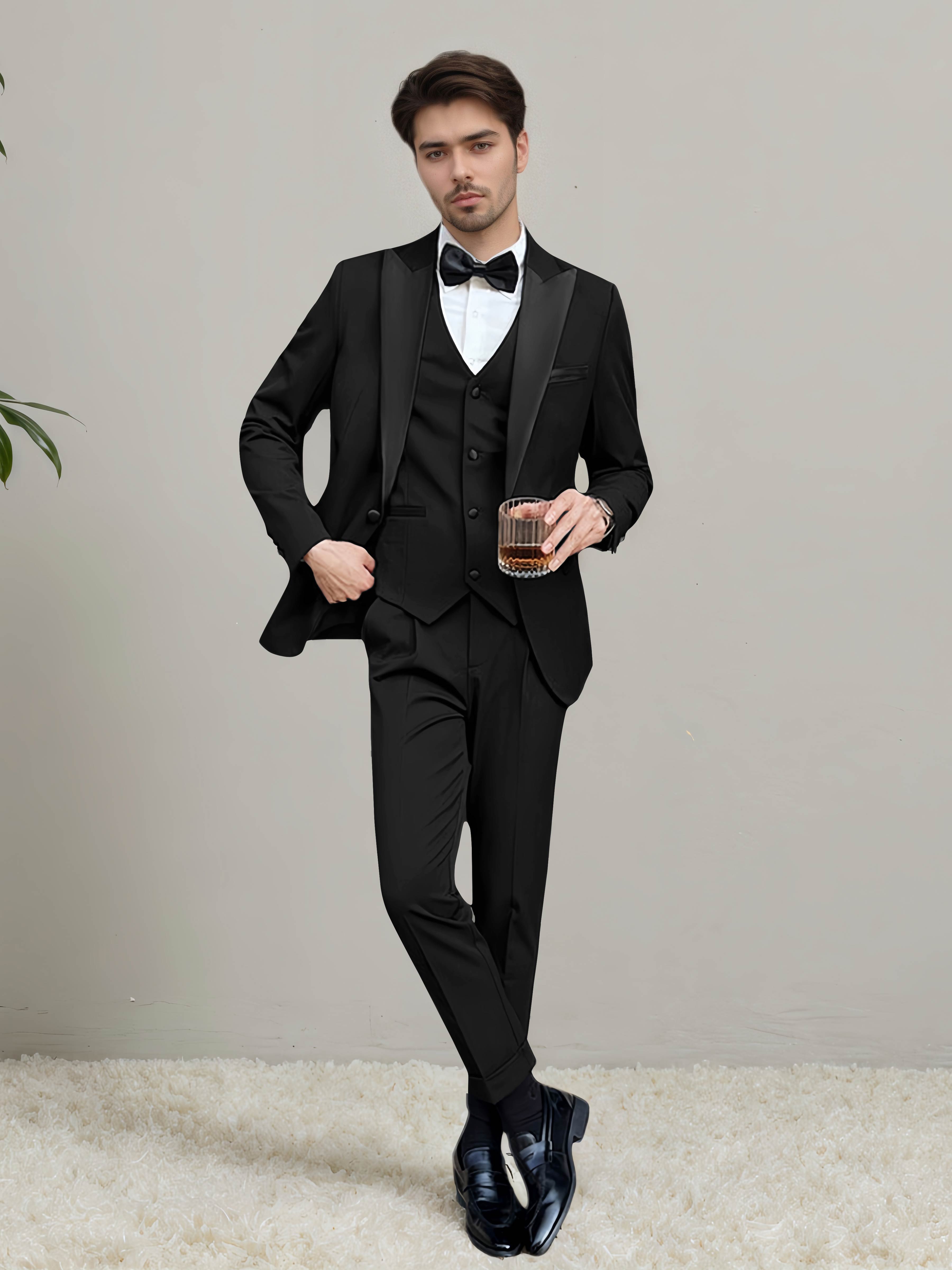 Modern Men's One Button 3 Pieces Wedding Suits