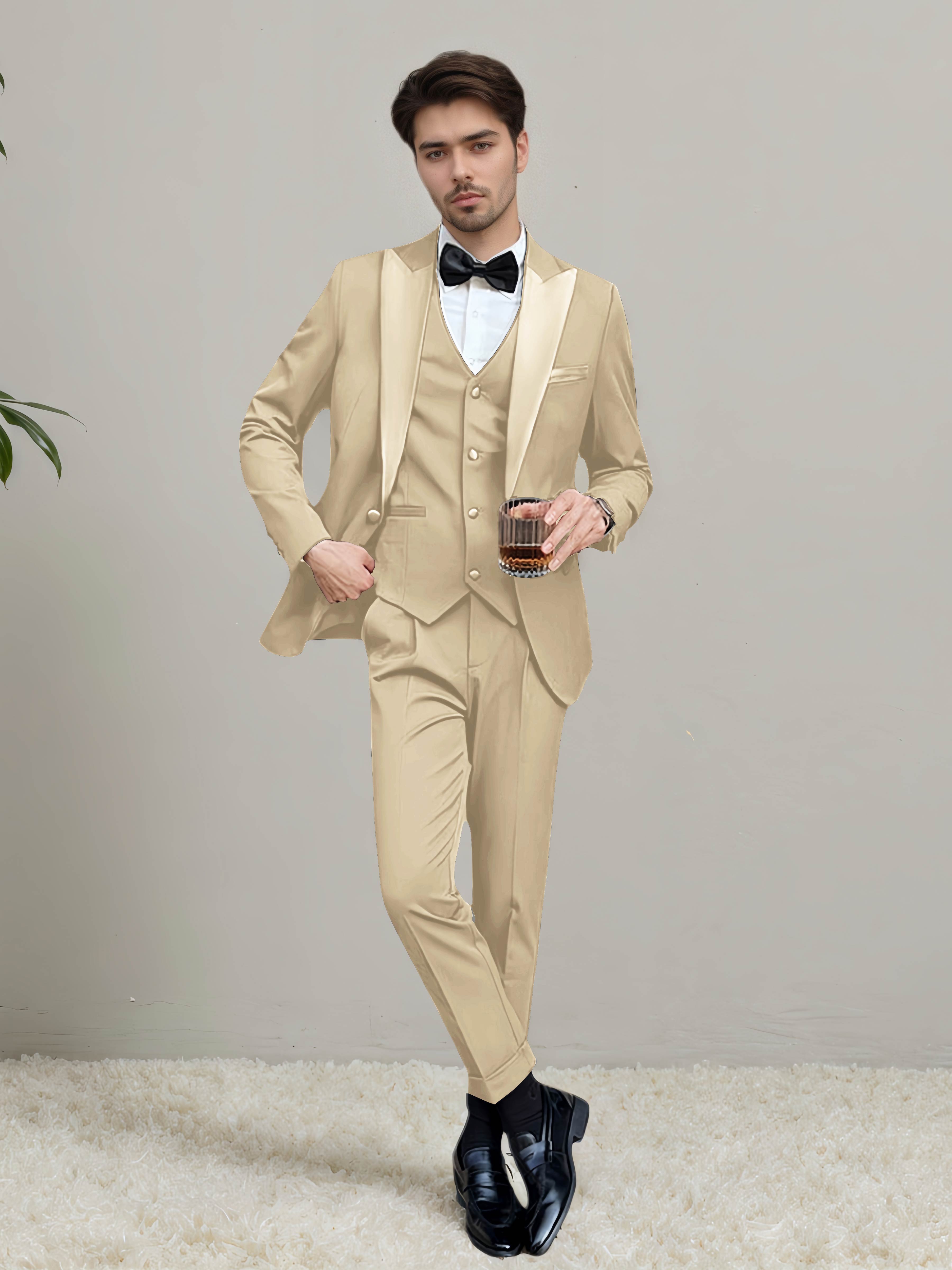 Modern Men's One Button 3 Pieces Wedding Suits