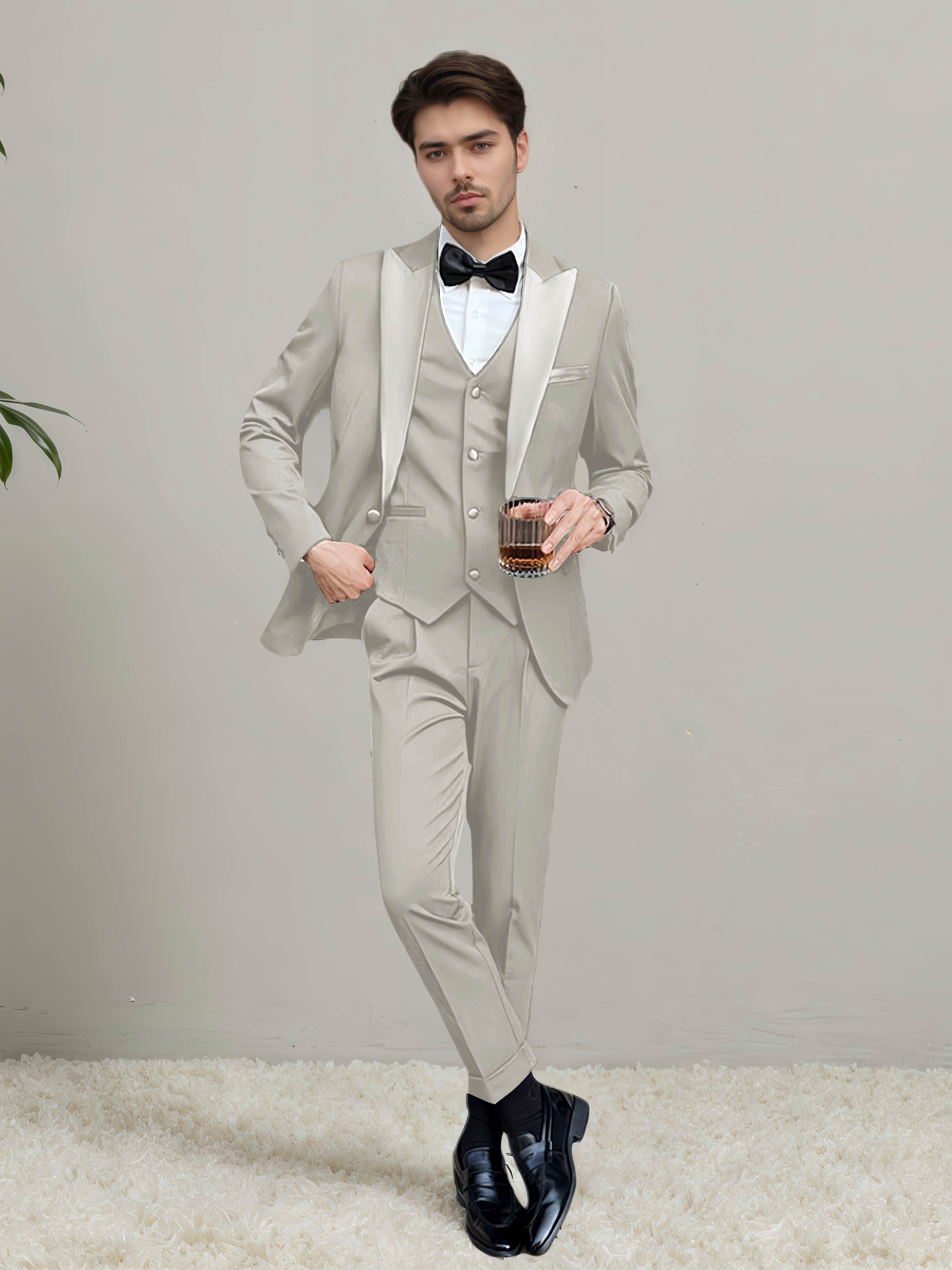 Modern Men's One Button 3 Pieces Wedding Suits