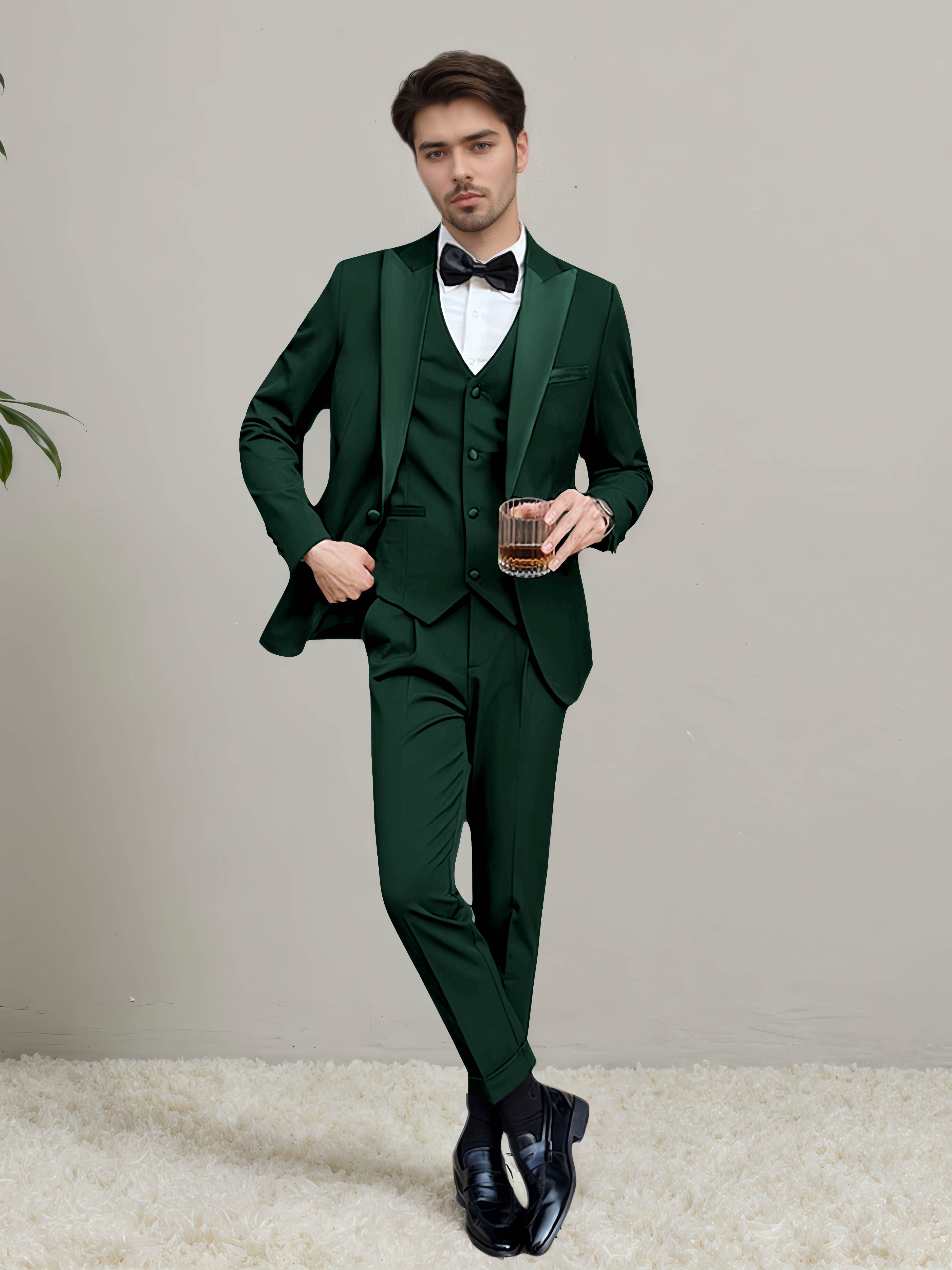 Modern Men's One Button 3 Pieces Wedding Suits