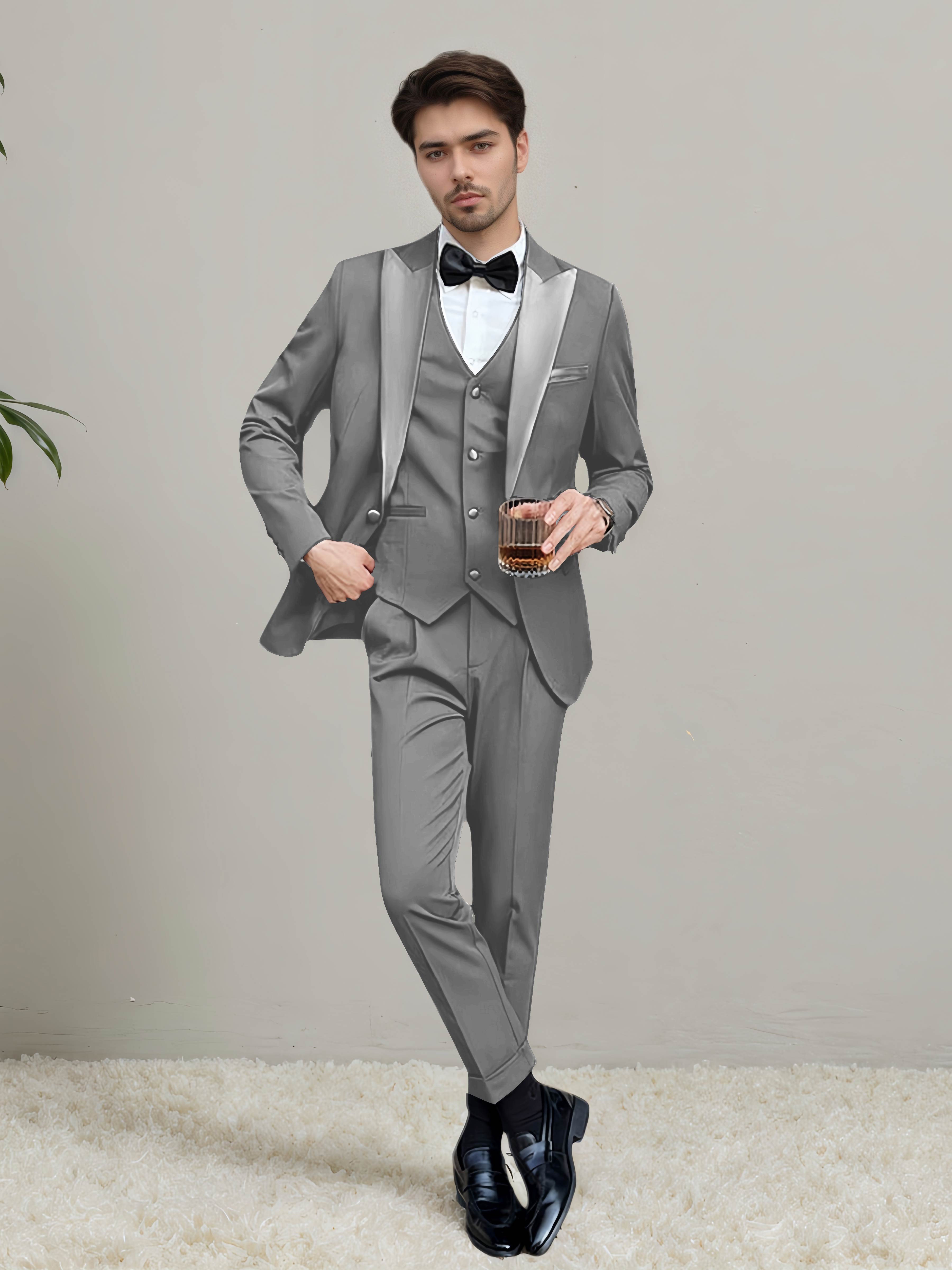 Modern Men's One Button 3 Pieces Wedding Suits