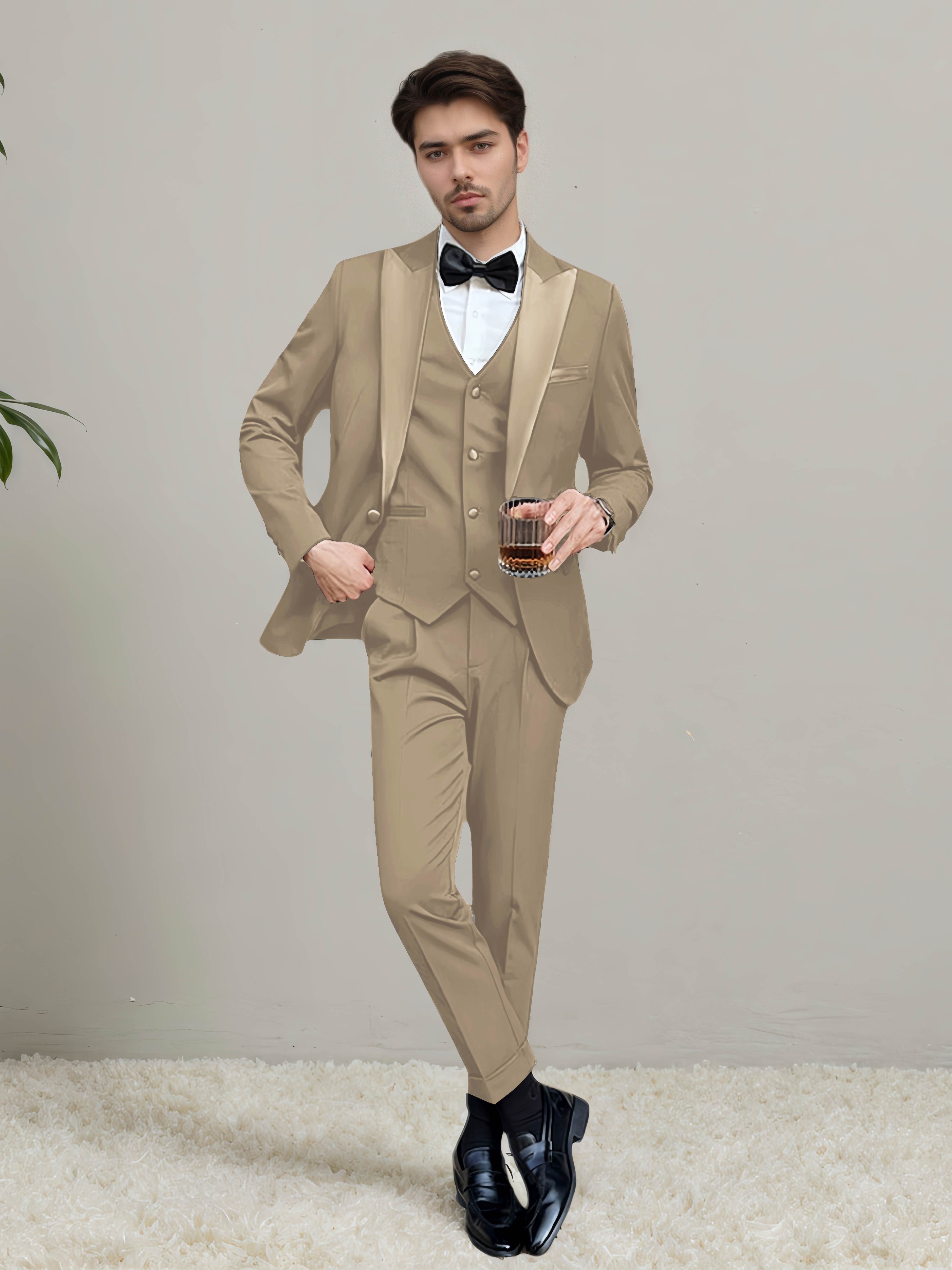 Modern Men's One Button 3 Pieces Wedding Suits