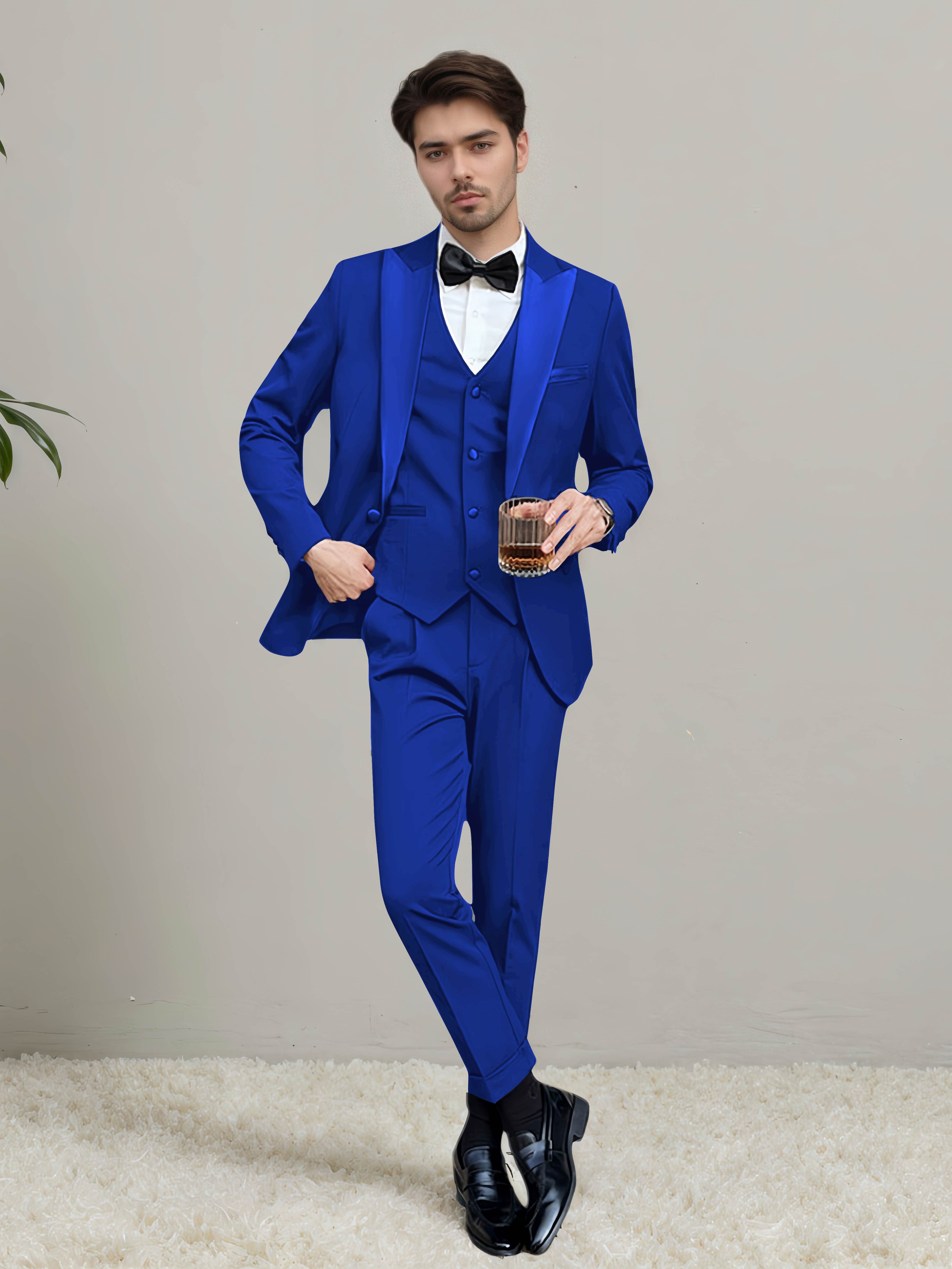 Modern Men's One Button 3 Pieces Wedding Suits