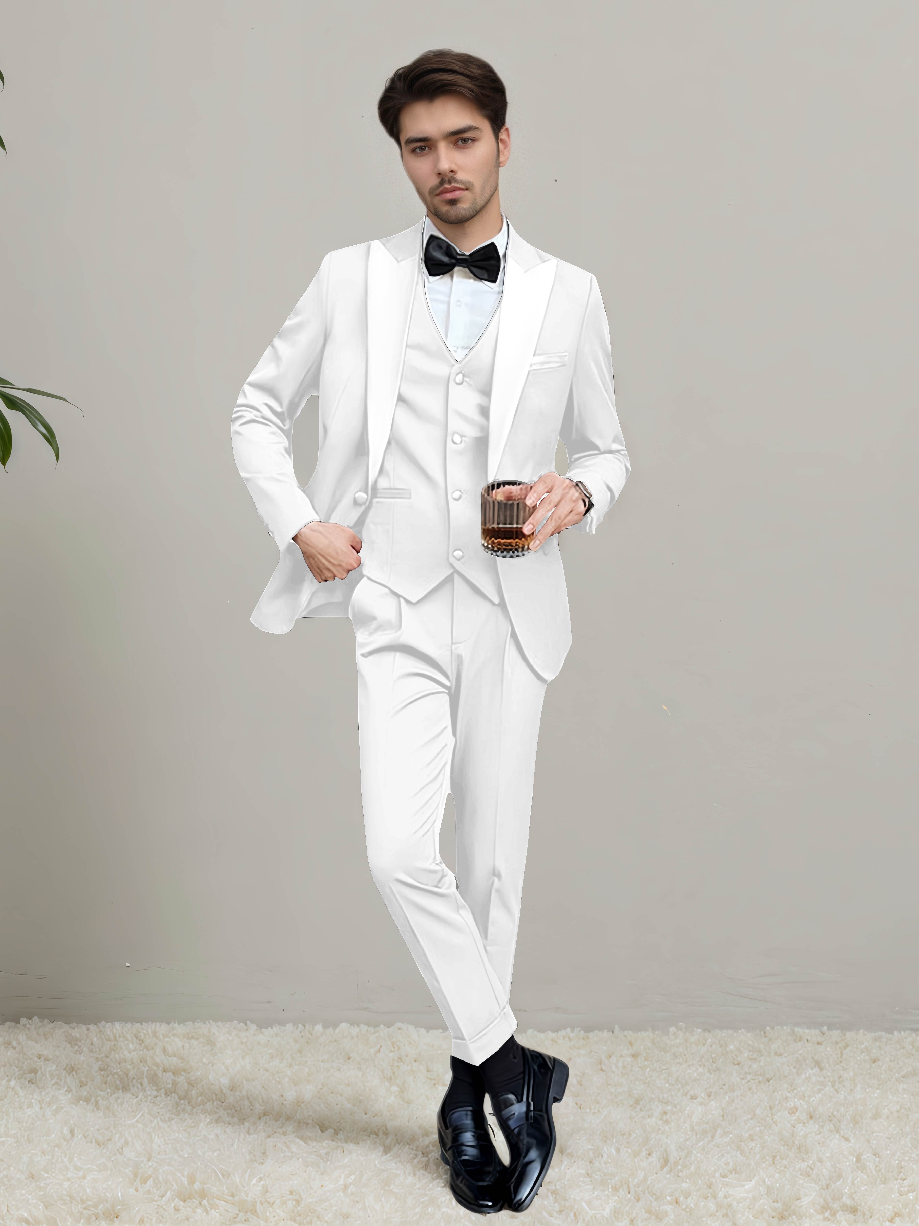 Modern Men's One Button 3 Pieces Wedding Suits