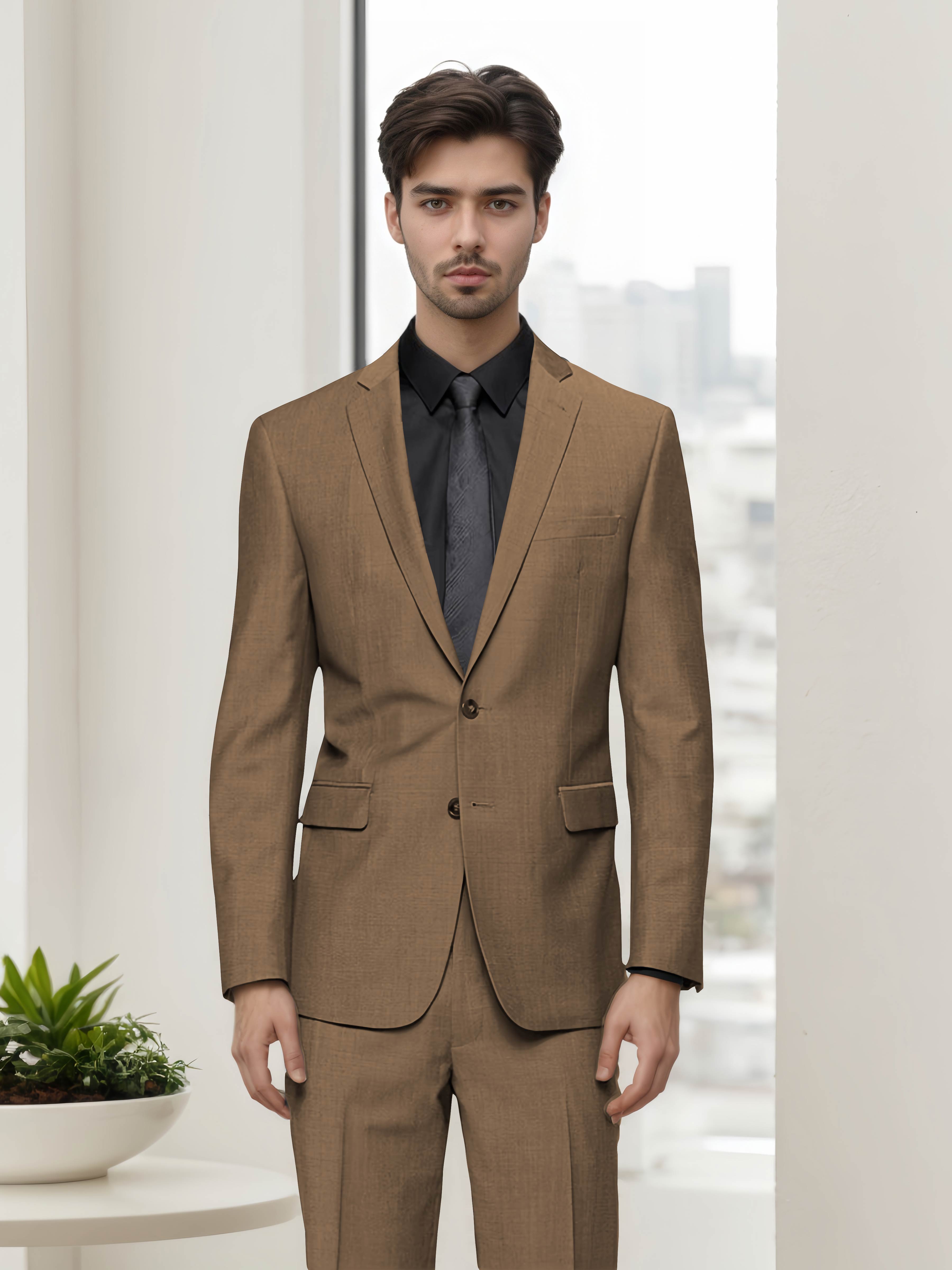 Modern Stylish Men's Slim Fit Two Button 2 Pieces Business Suits