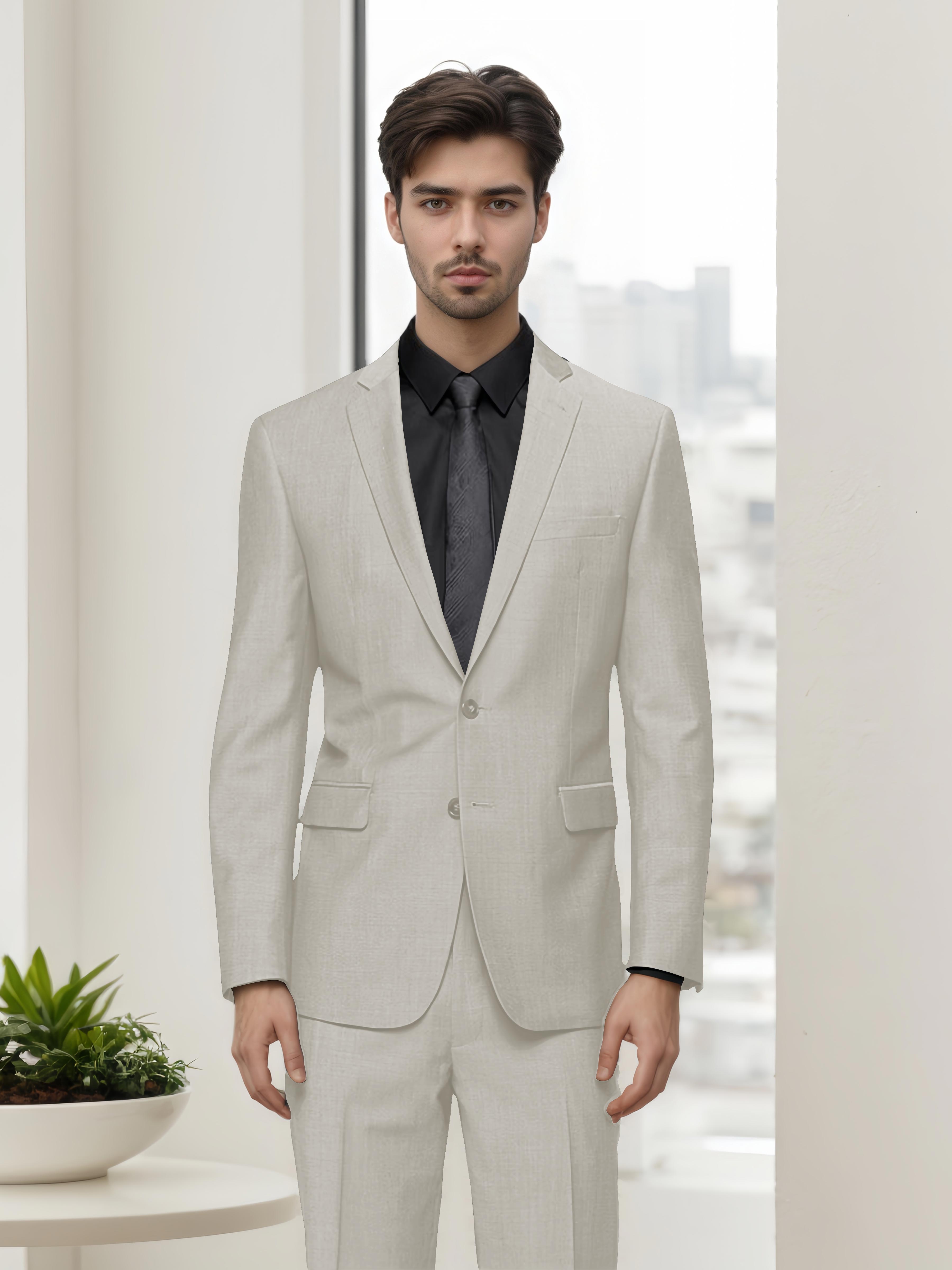 Modern Stylish Men's Slim Fit Two Button 2 Pieces Business Suits