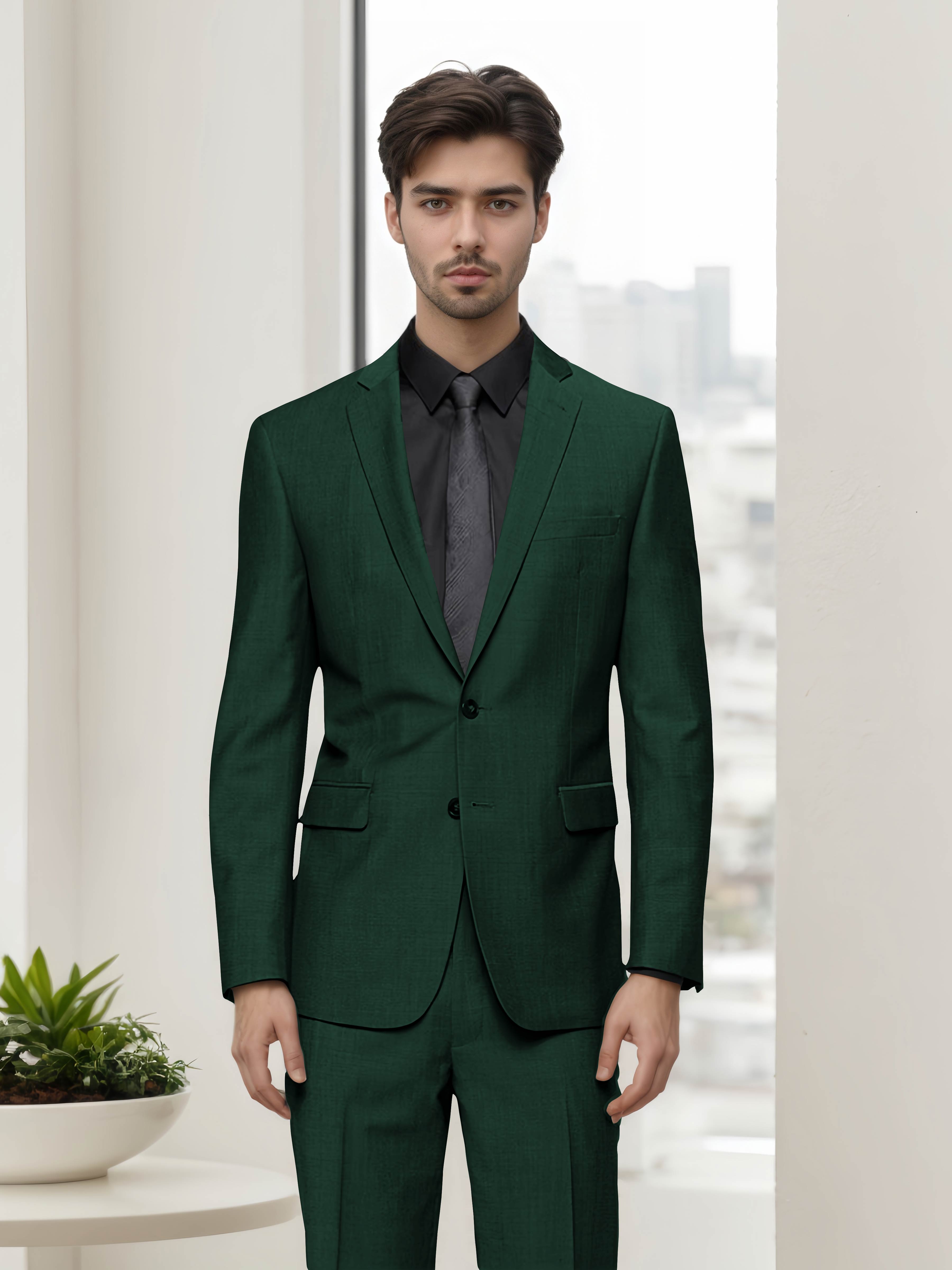 Modern Stylish Men's Slim Fit Two Button 2 Pieces Business Suits