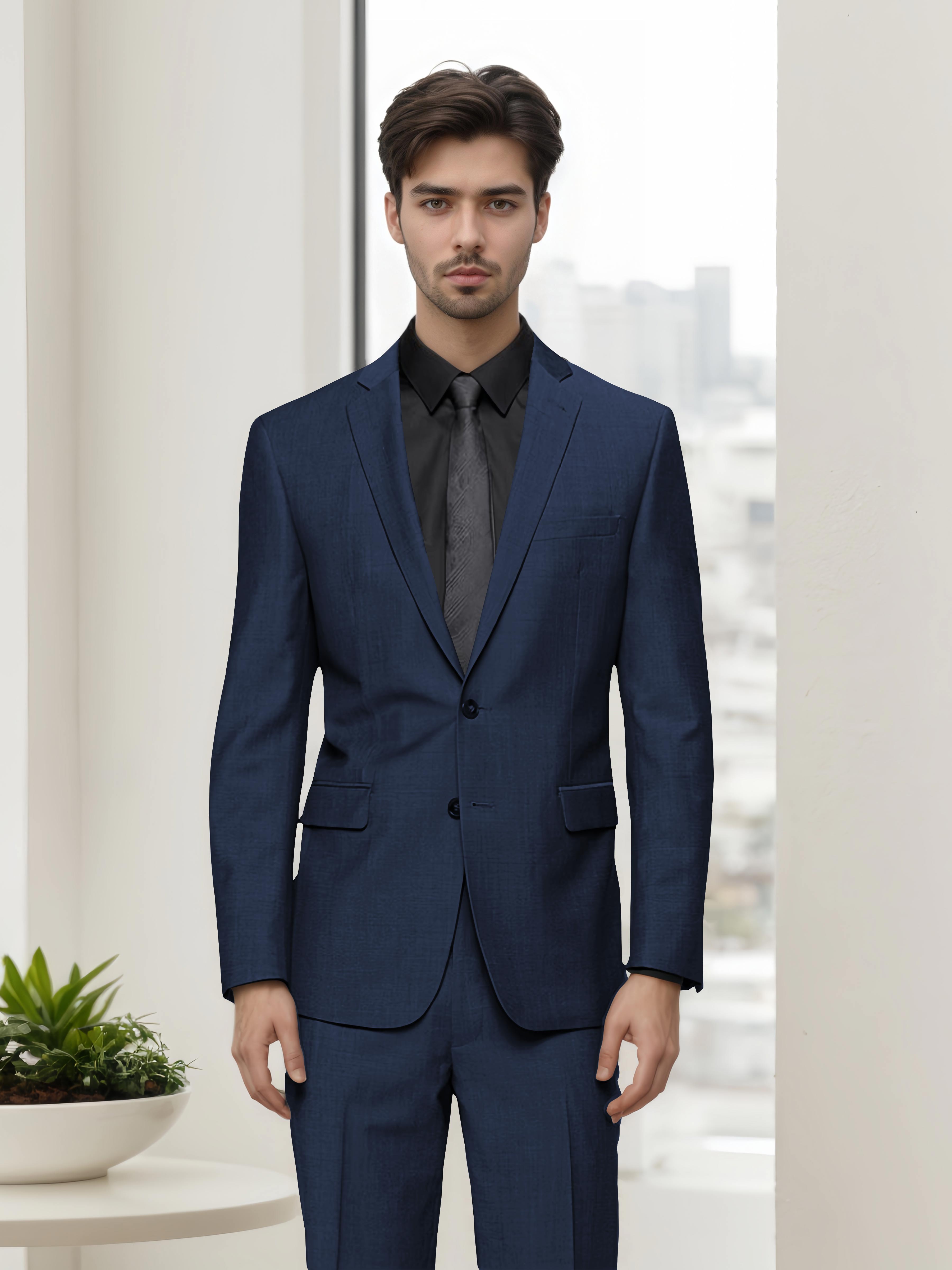 Modern Stylish Men's Slim Fit Two Button 2 Pieces Business Suits