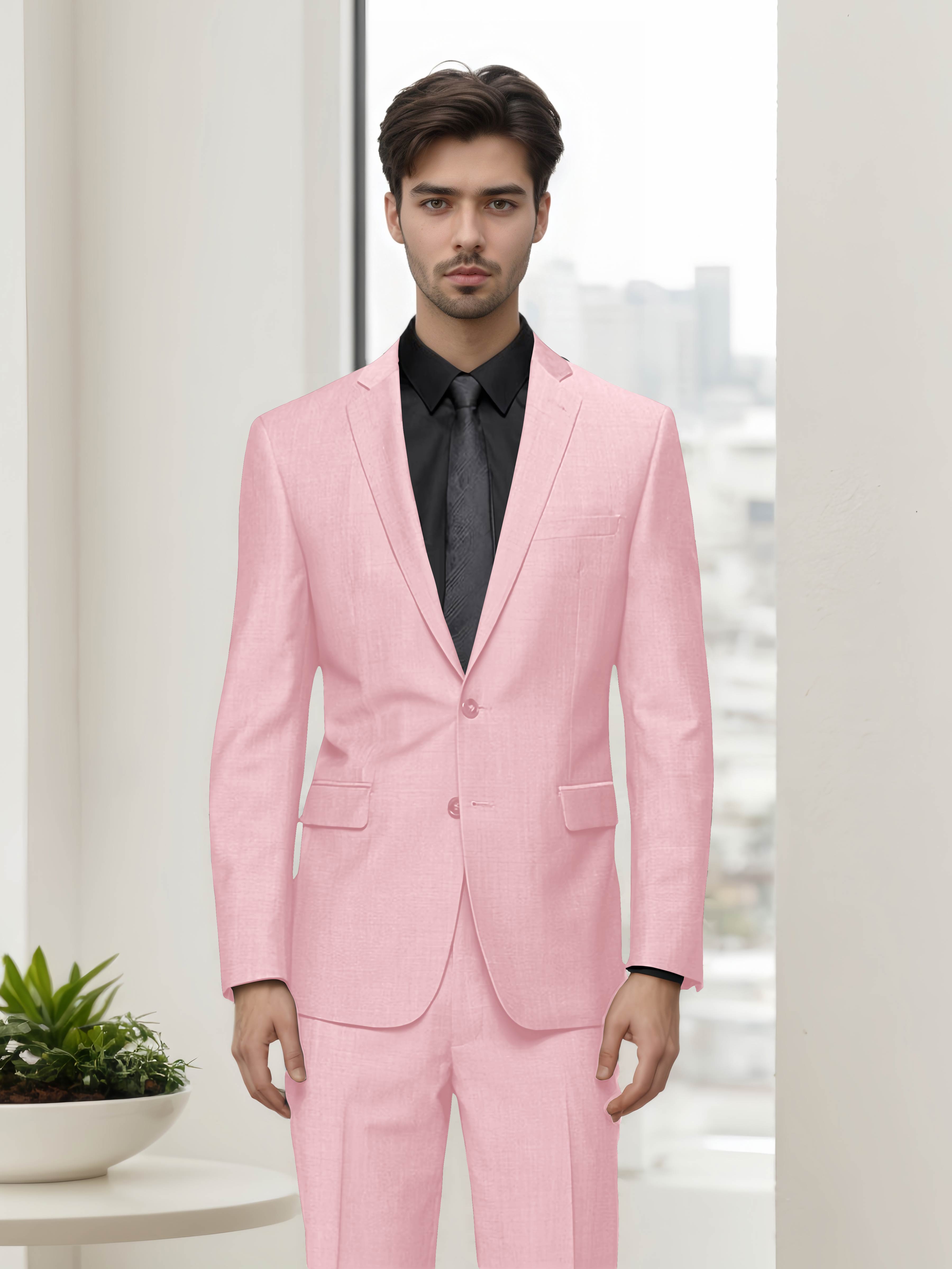 Modern Stylish Men's Slim Fit Two Button 2 Pieces Business Suits