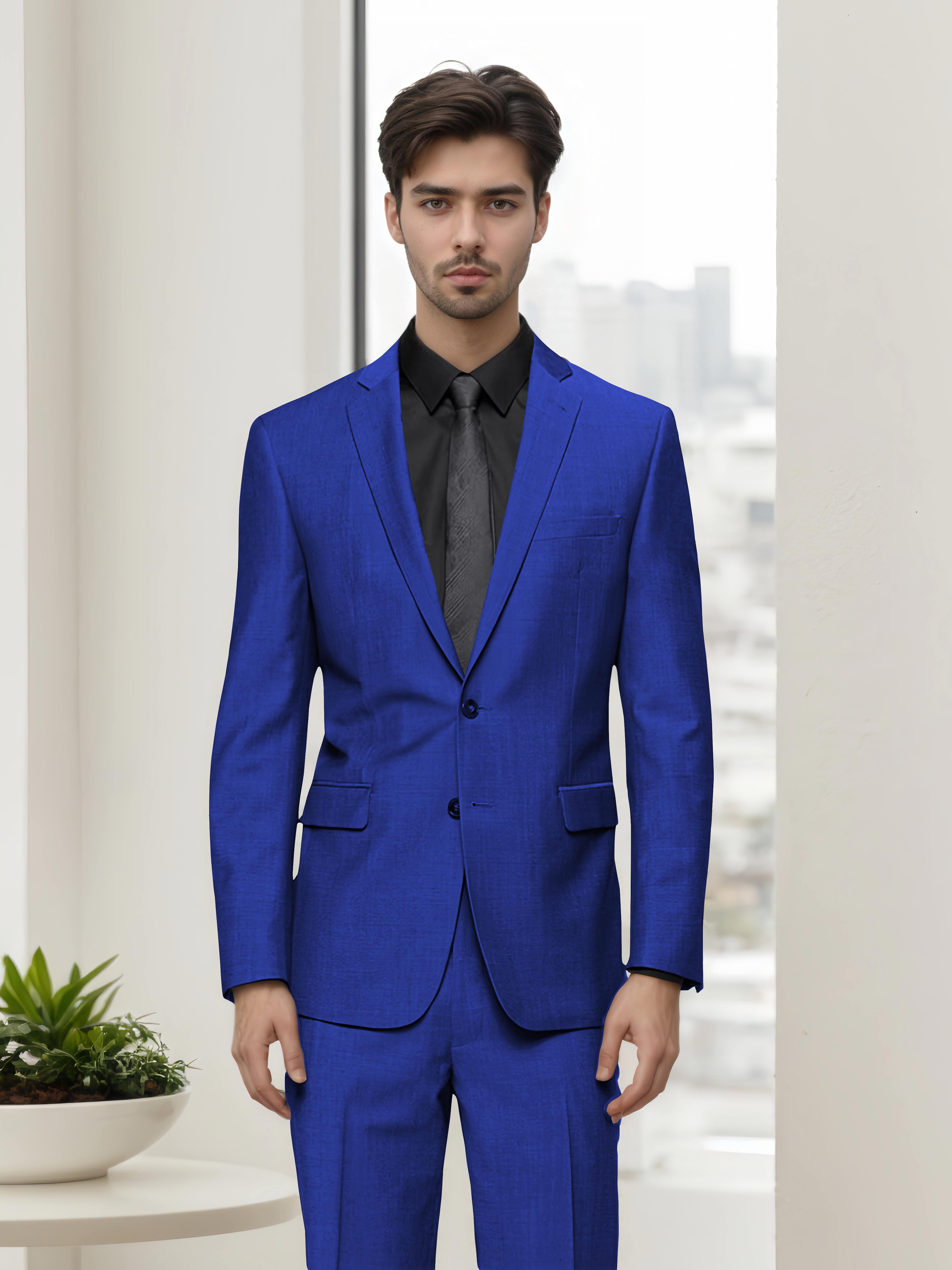 Modern Stylish Men's Slim Fit Two Button 2 Pieces Business Suits