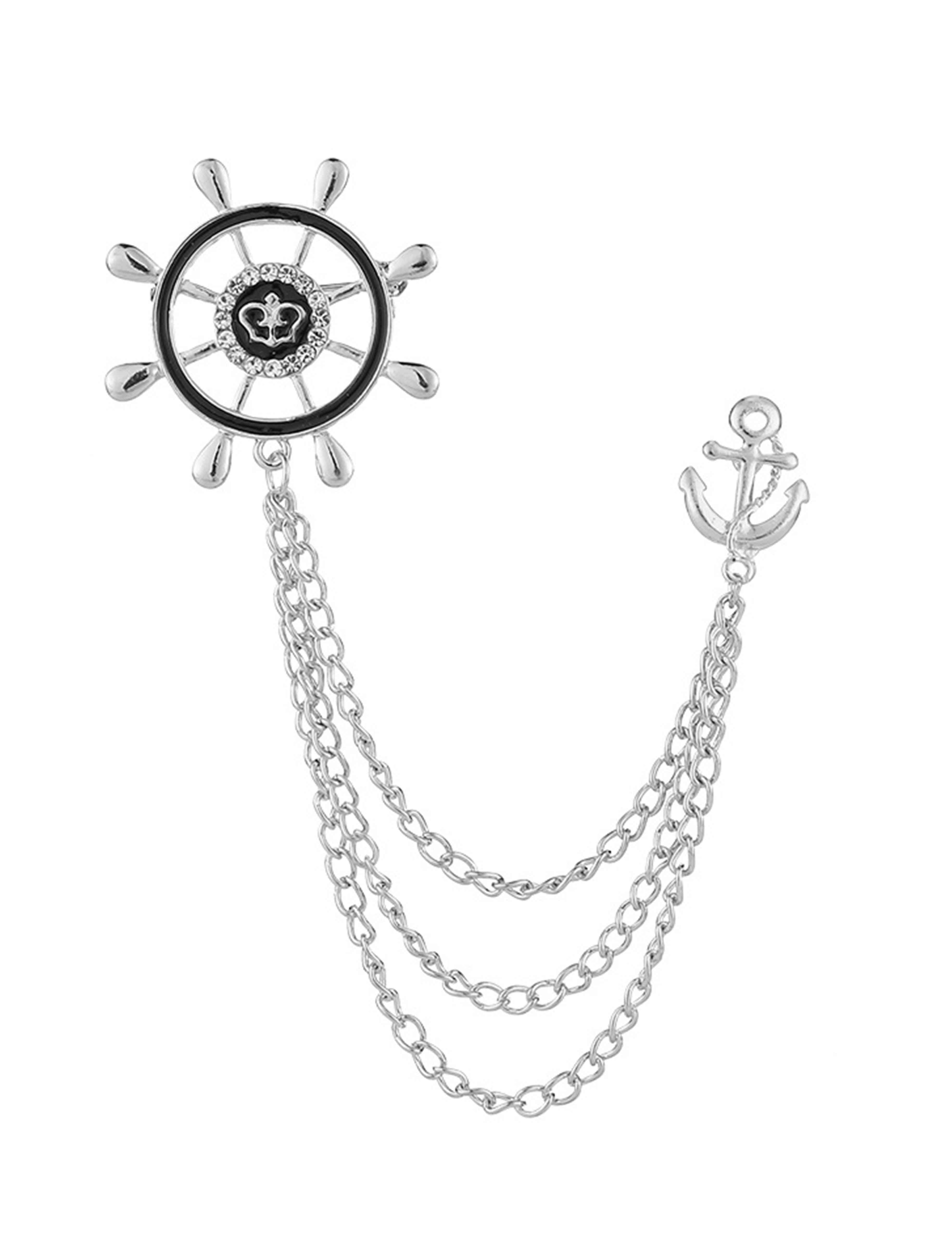 Modern Sliver Men's Brooches & Lapel Pins