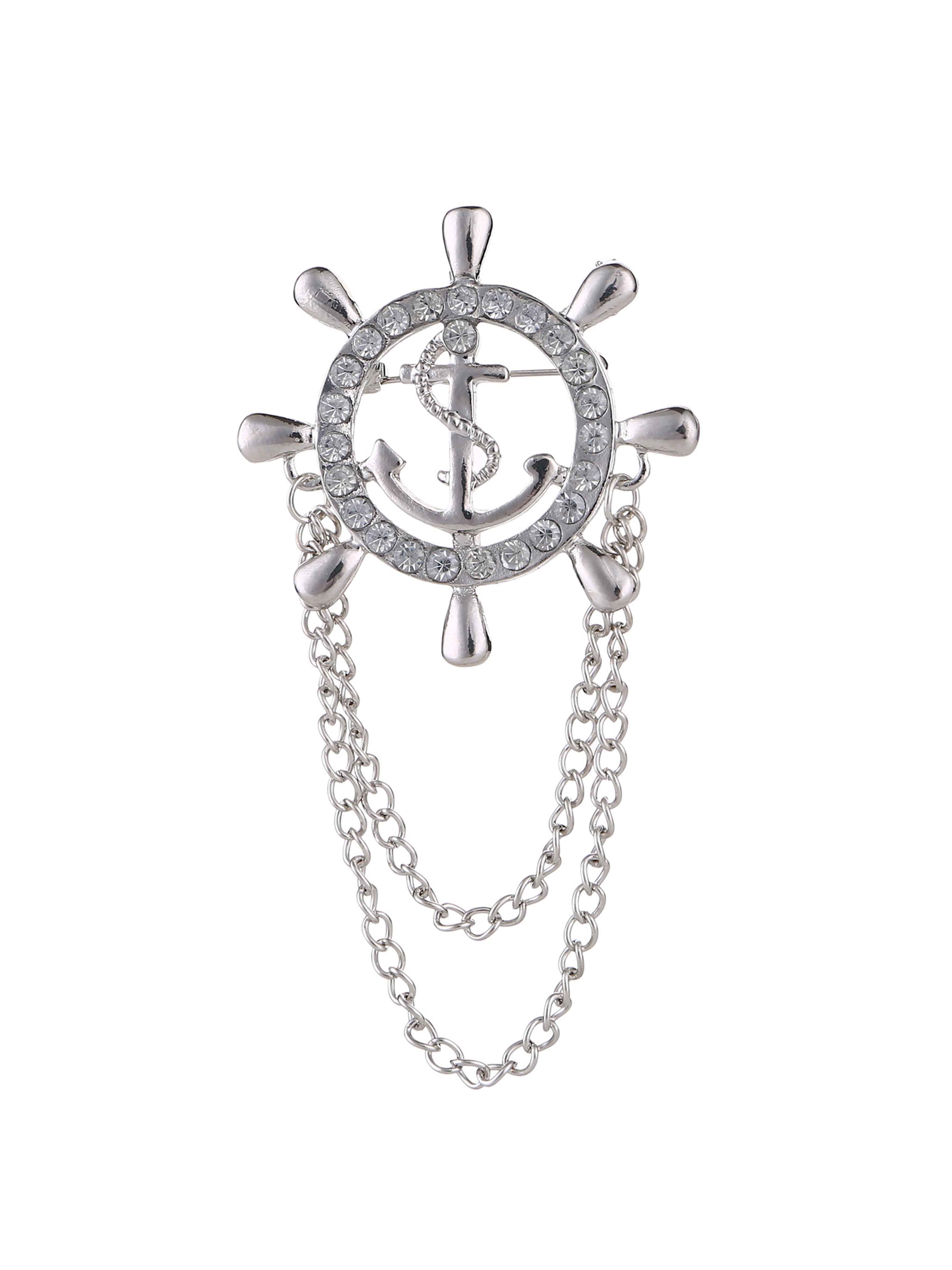 Modern Sliver Men's Brooches & Lapel Pins