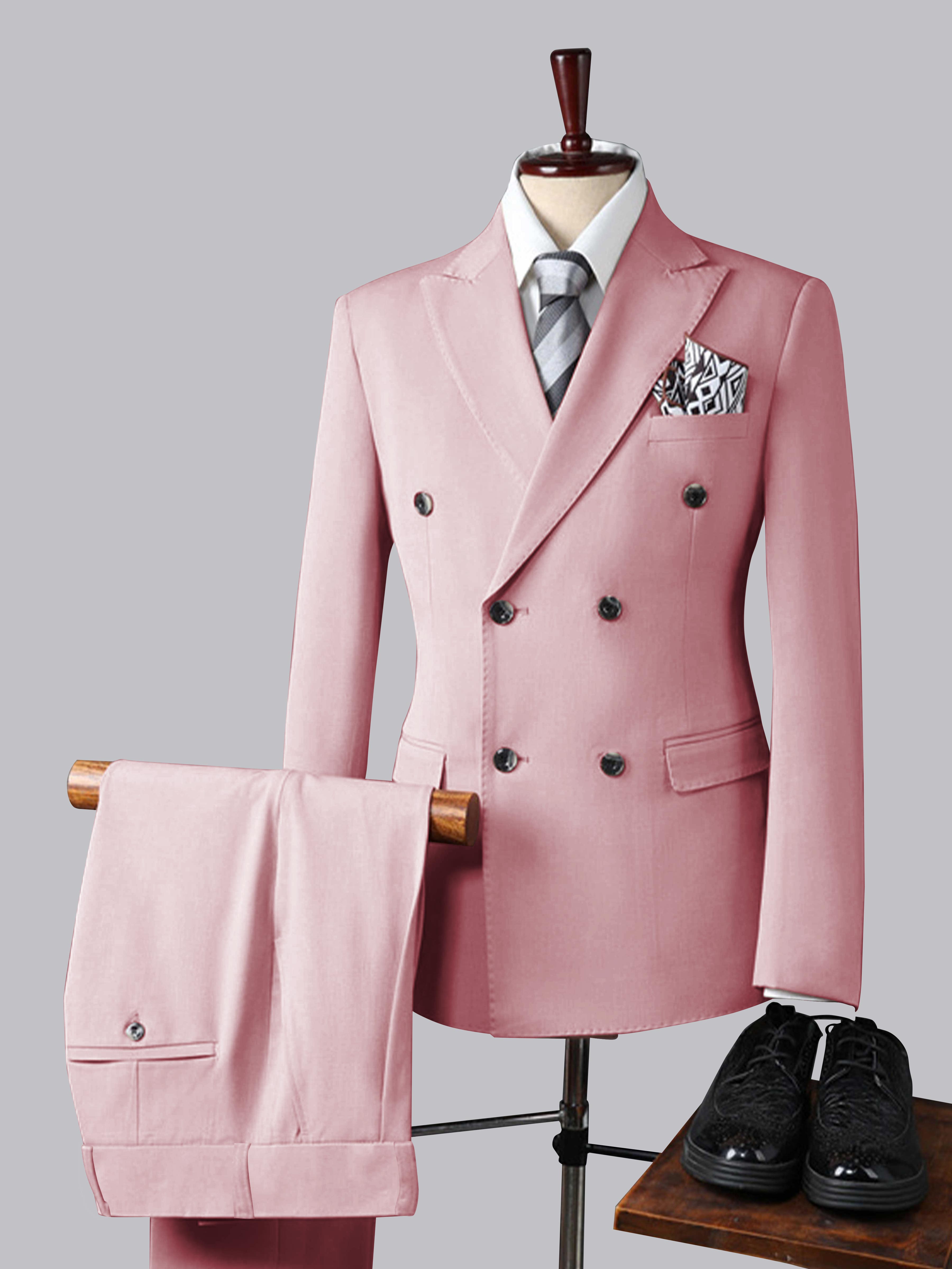 Men's Slim Fit Double Breasted 3 Pieces Wedding Suits