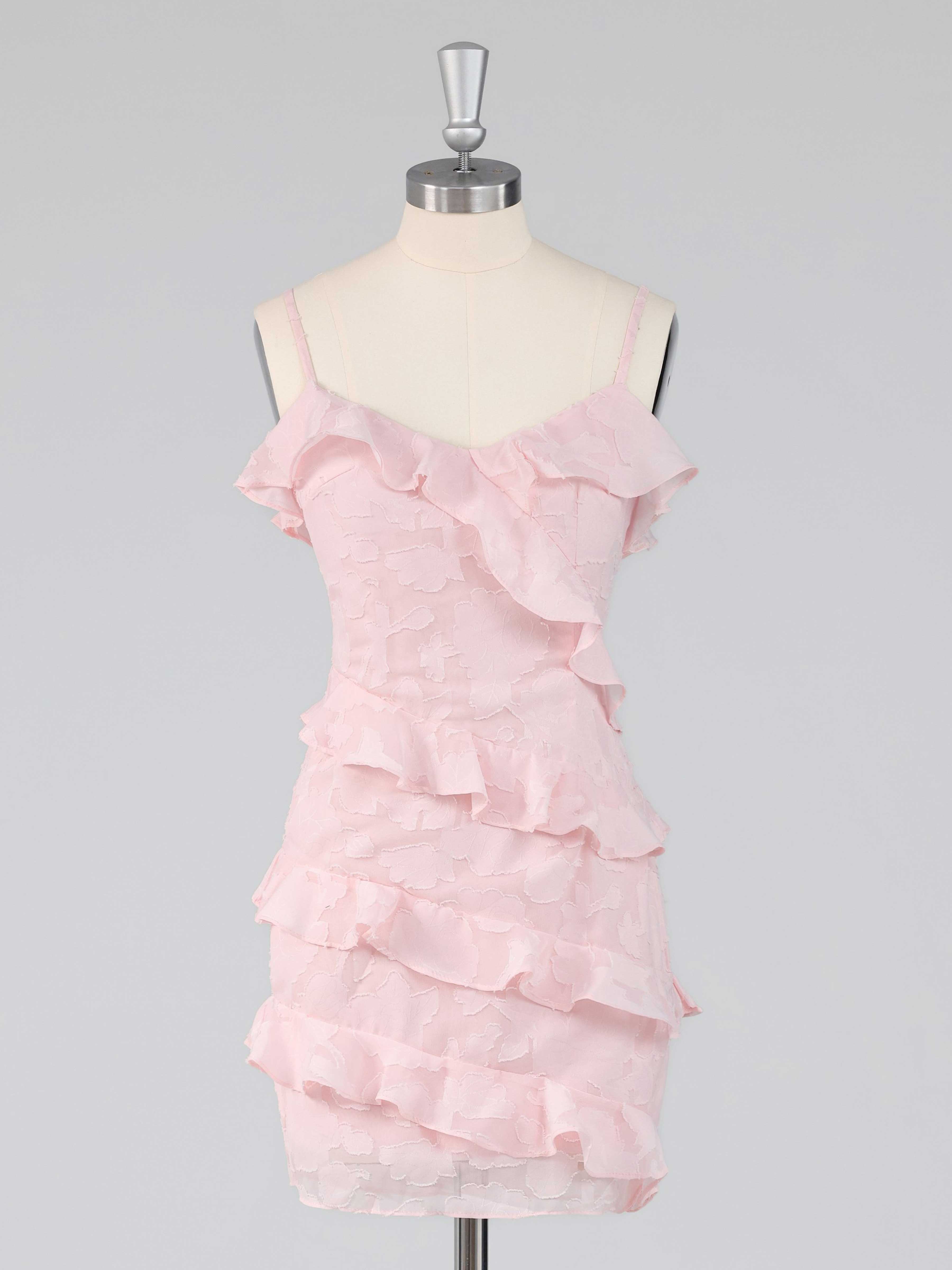 Charming 3D Floral Ruffles Mini Cocktail Dresses
