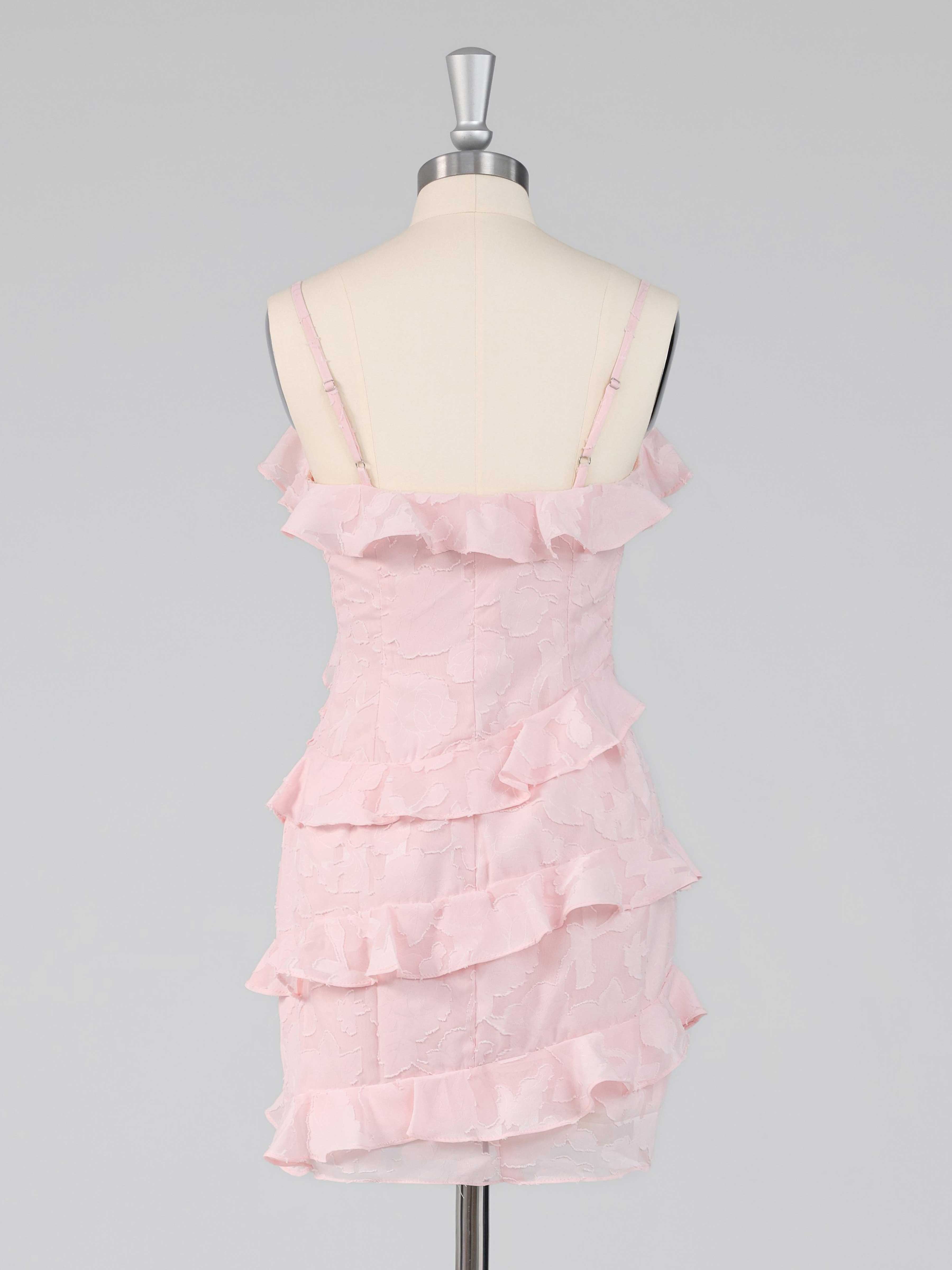 Charming 3D Floral Ruffles Mini Cocktail Dresses