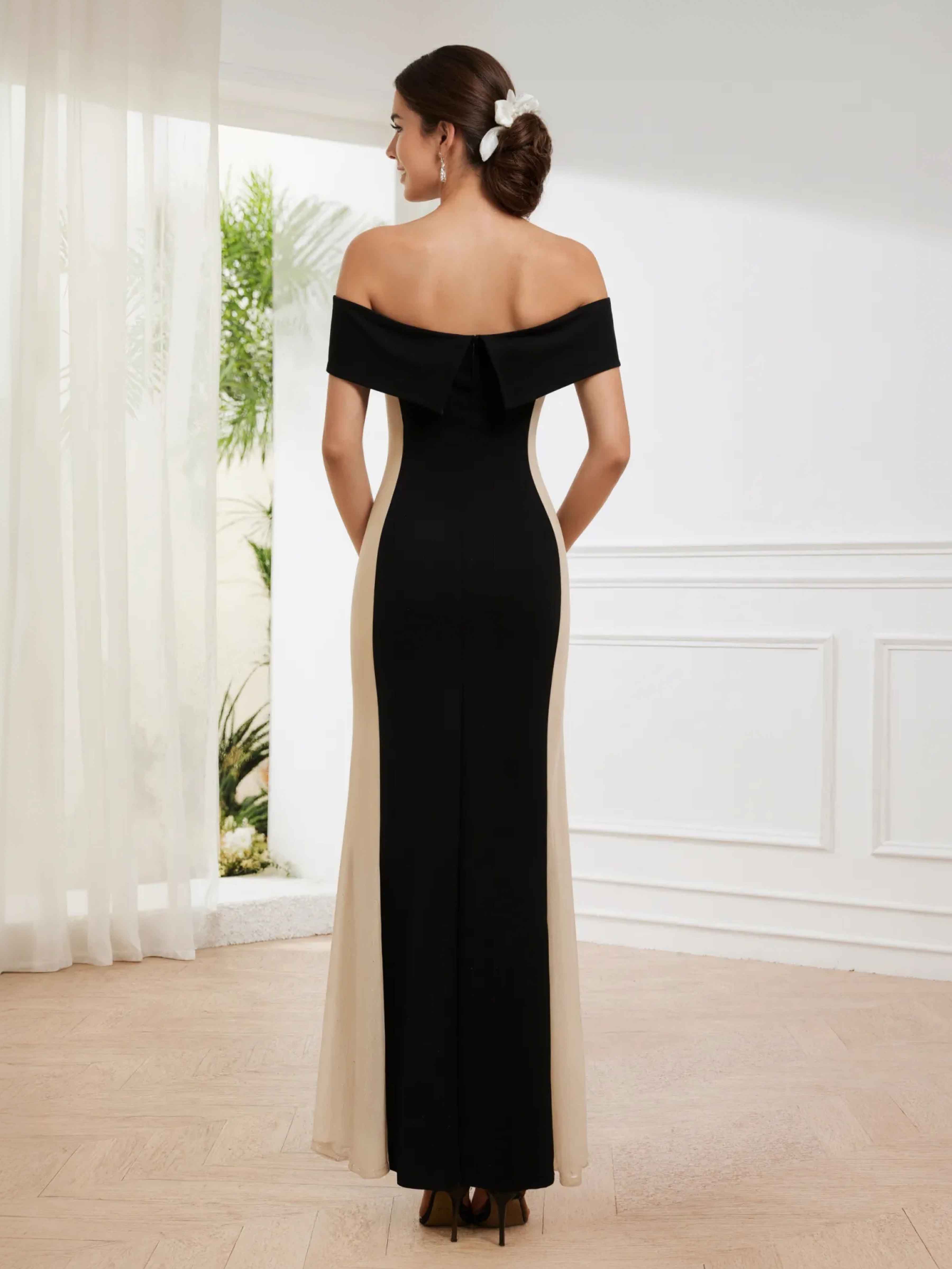 Quinara Enchanting Trumpet Off the Shoulder Long Mother of the Bride Dresses