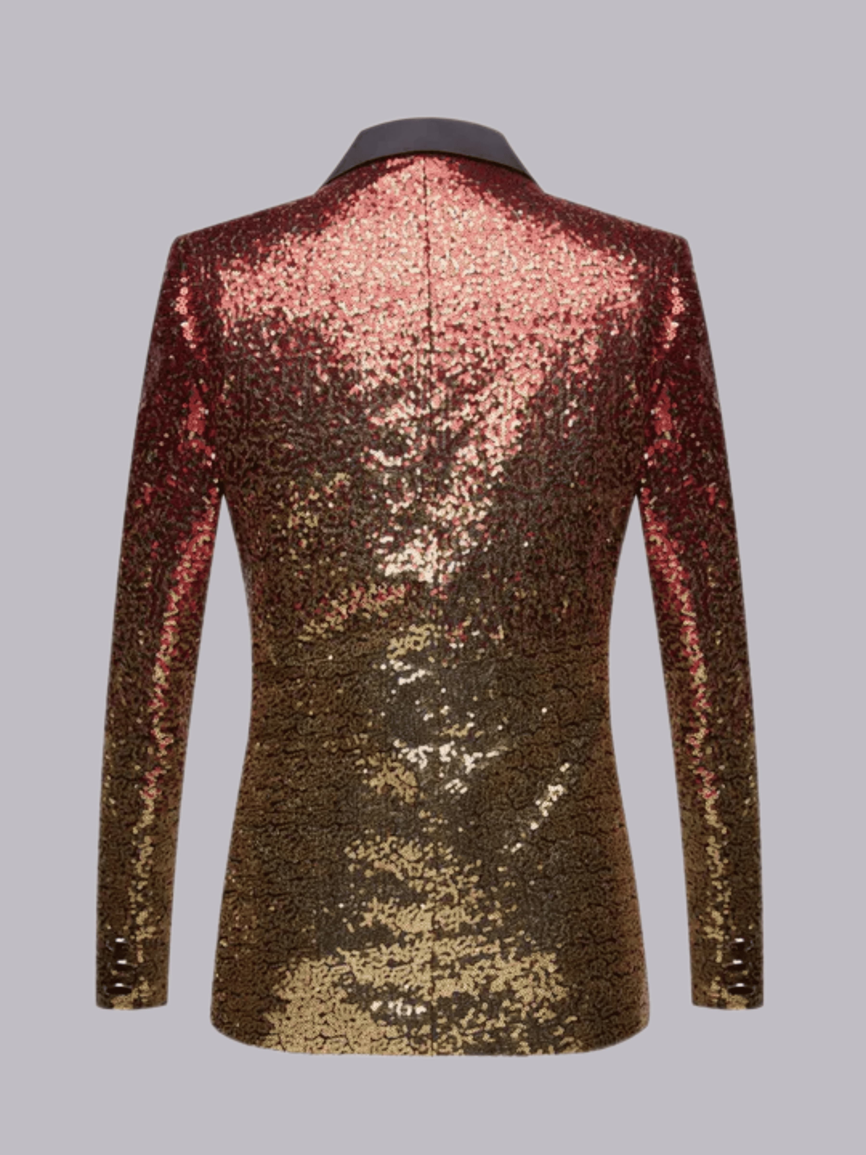 Refined 2 Pieces Gradient Sequin Men's Peak Lapel One Button Prom Suit