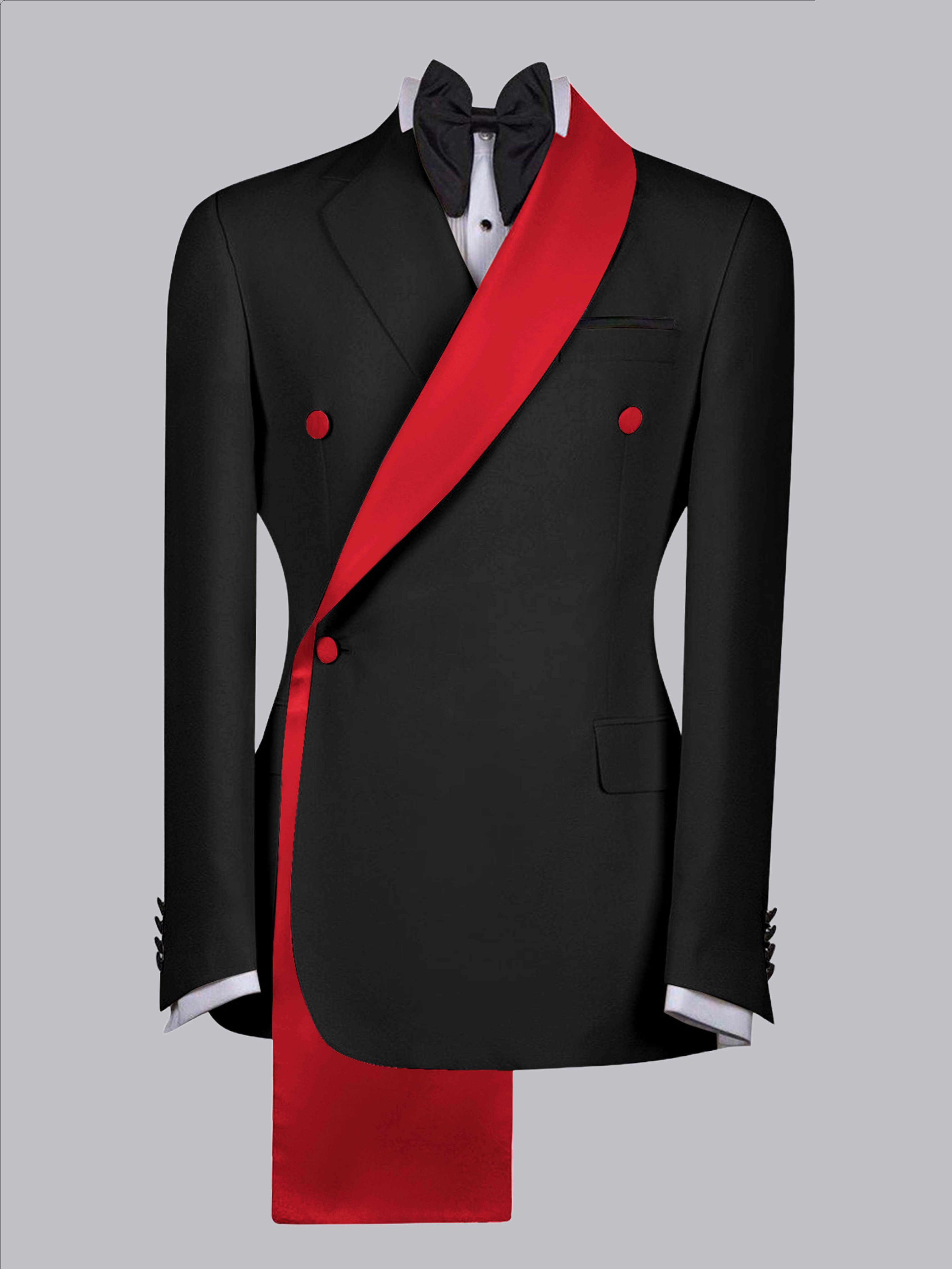 Refined Trim Detail Men's Shawl Lapel Suit Jacket