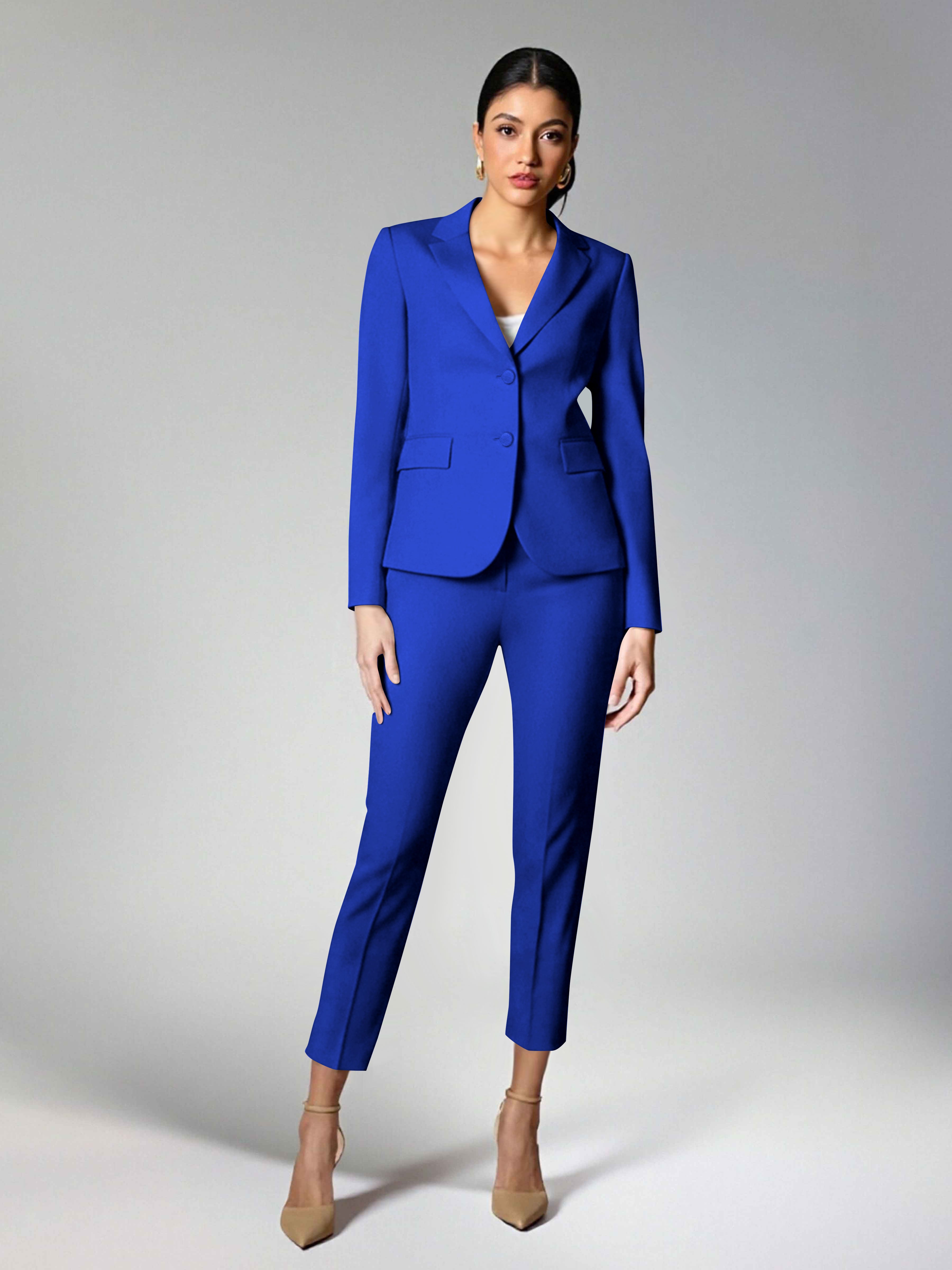 Subtle Women's 2 Pieces Notch Lapel Two Buttons Suit For Guest
