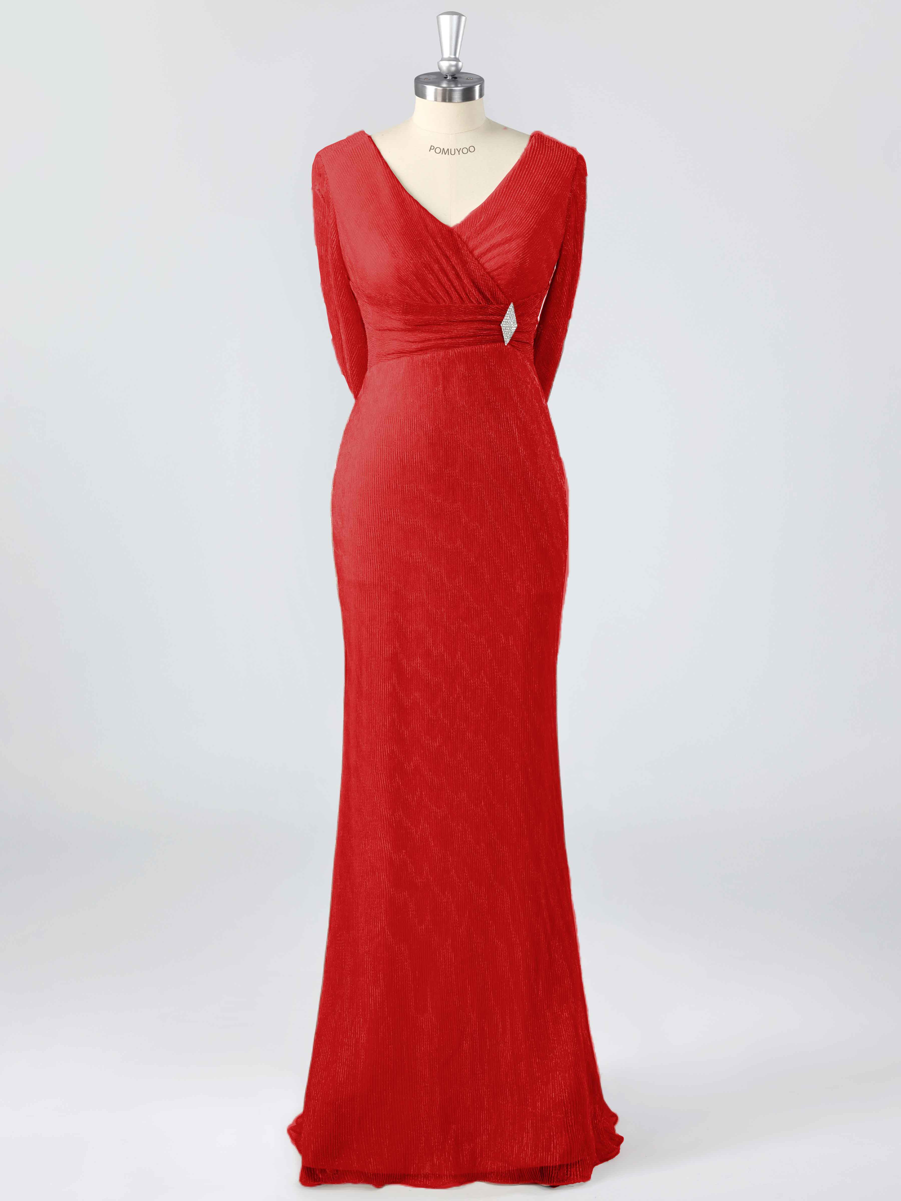 Simple Modest V-Neck Beading Sheath Mother of the Bride Dresses With Cape
