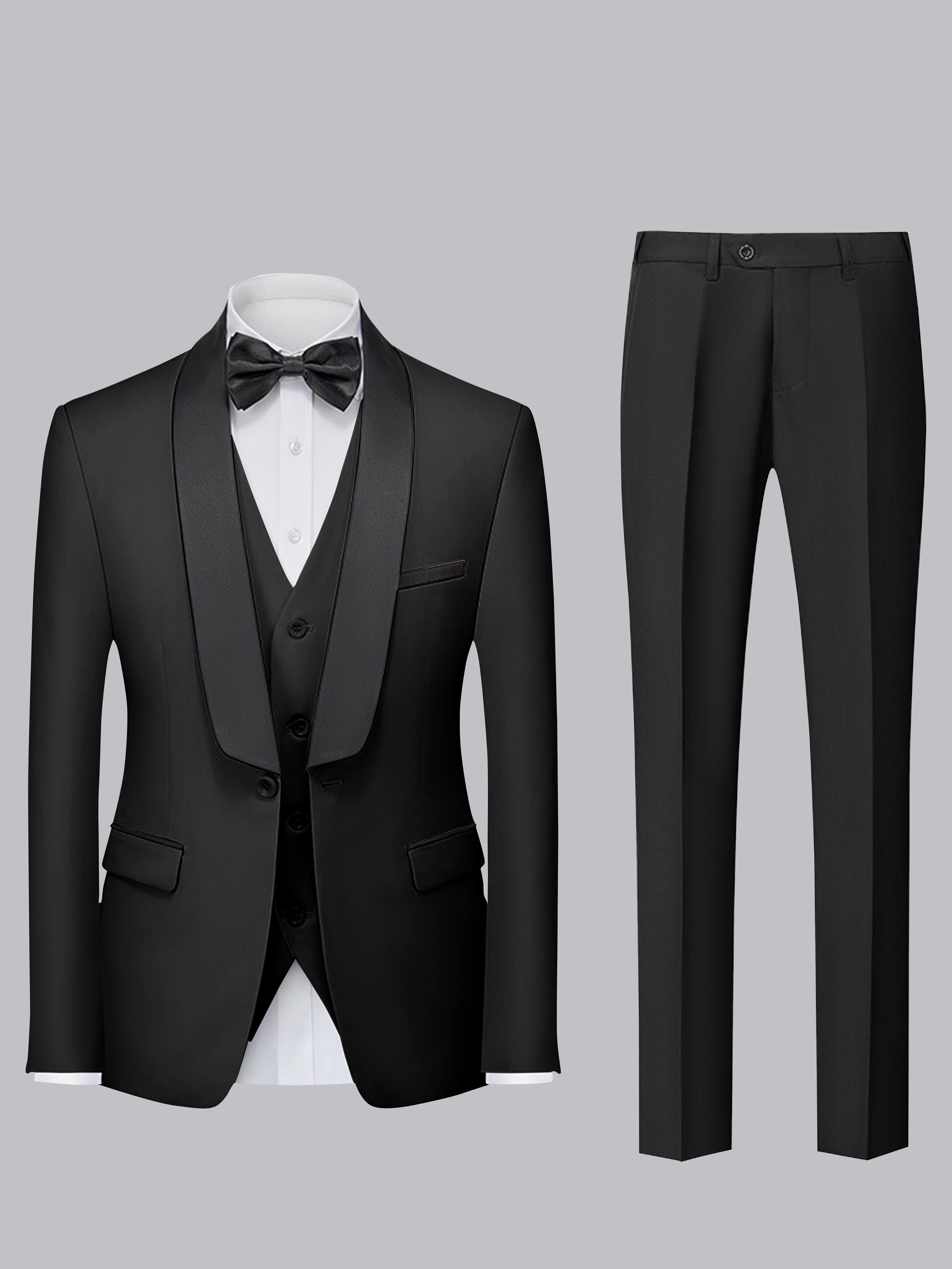 Sleek Men's One Button 3 Pieces Formal Occasion Suits