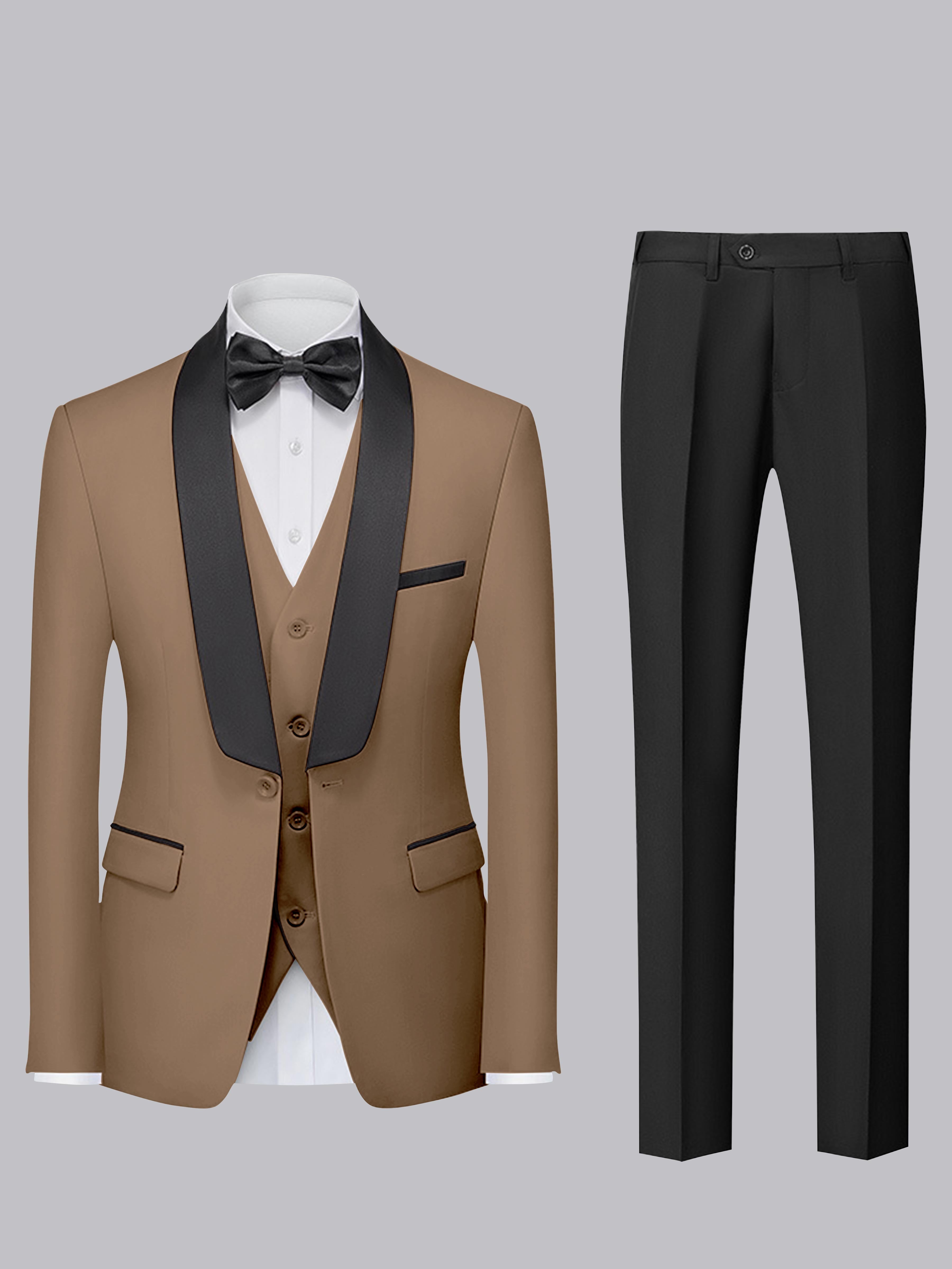 Sleek Men's One Button 3 Pieces Formal Occasion Suits