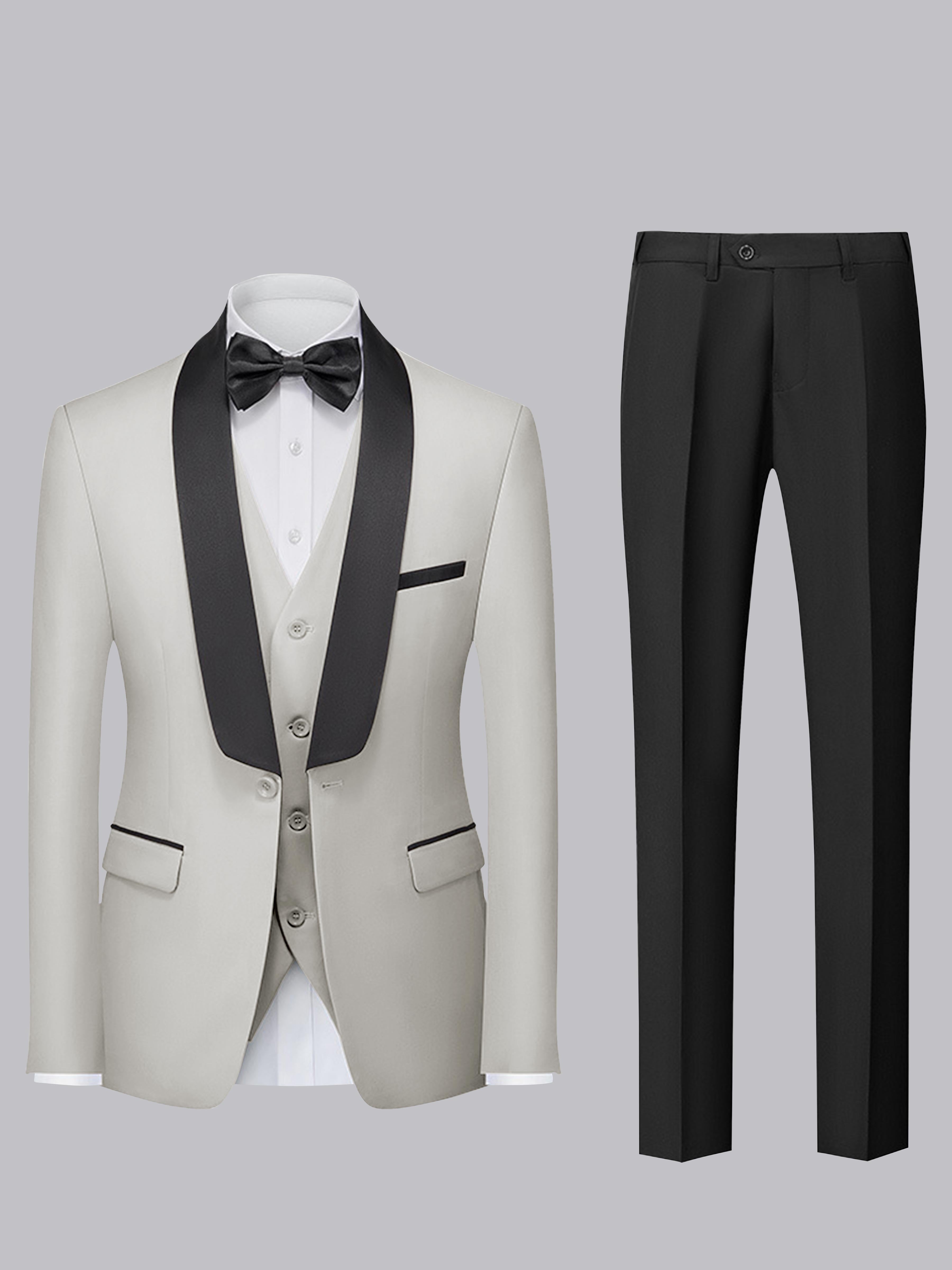 Sleek Men's One Button 3 Pieces Formal Occasion Suits