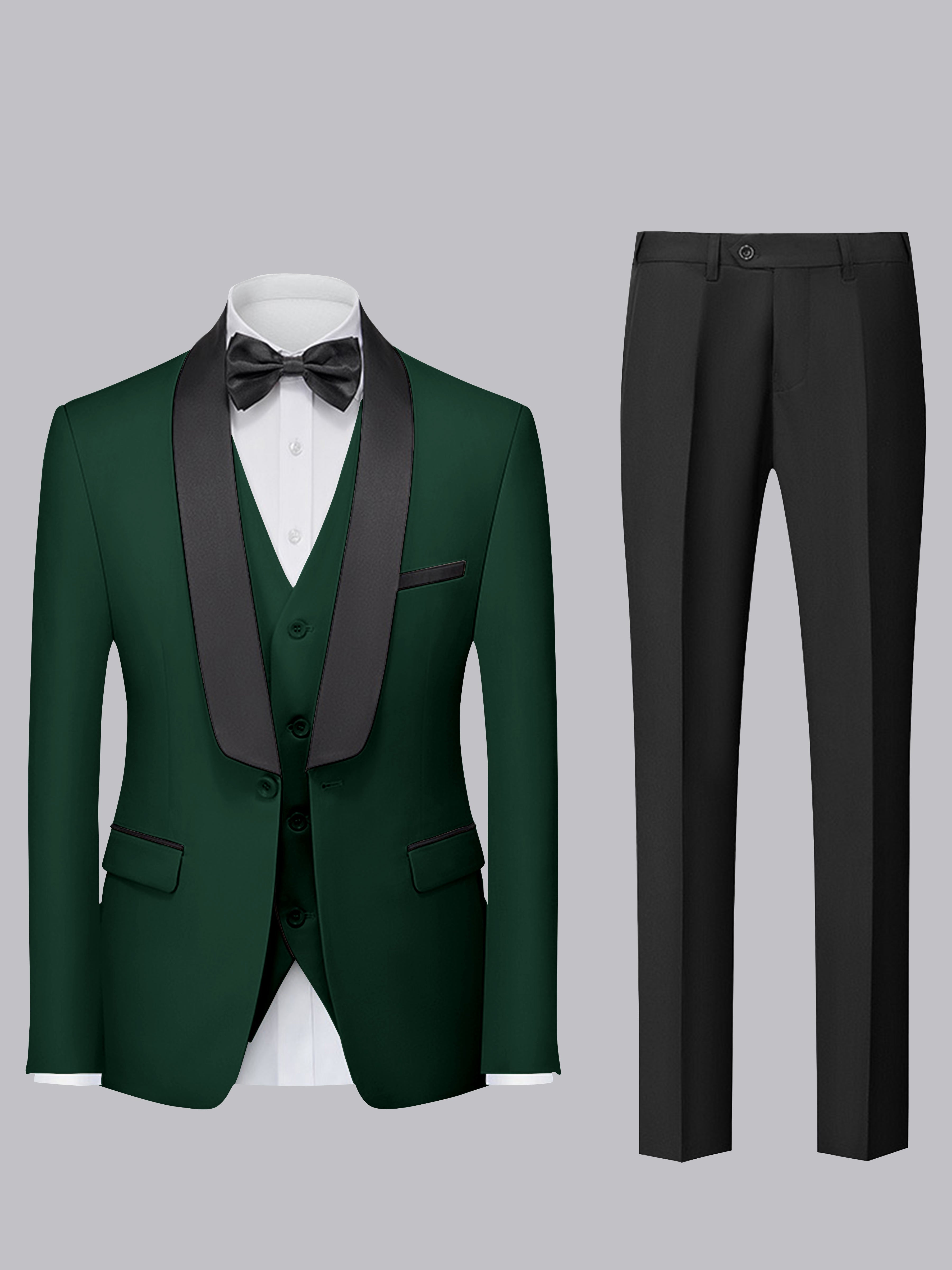 Sleek Men's One Button 3 Pieces Formal Occasion Suits