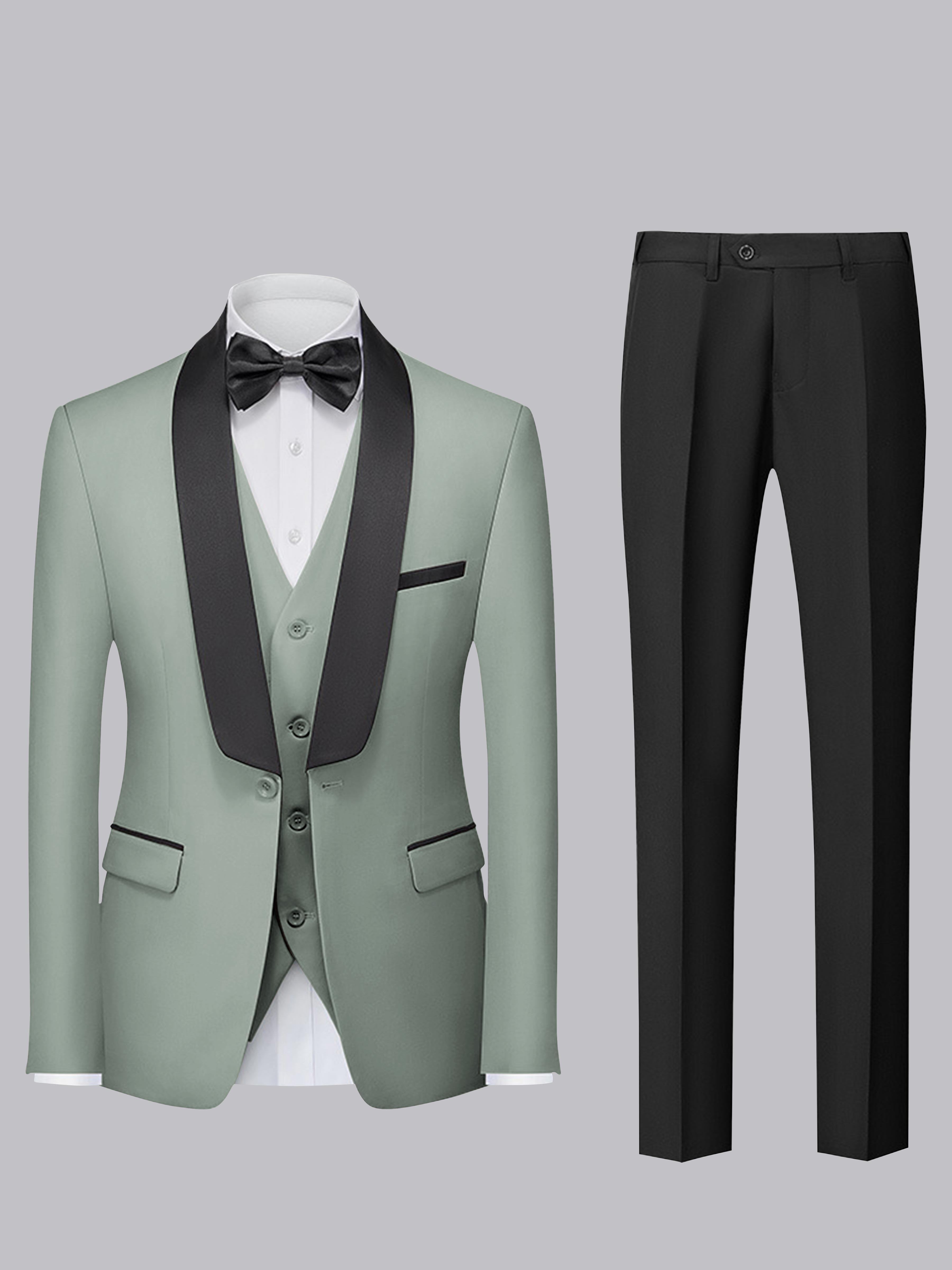 Sleek Men's One Button 3 Pieces Formal Occasion Suits