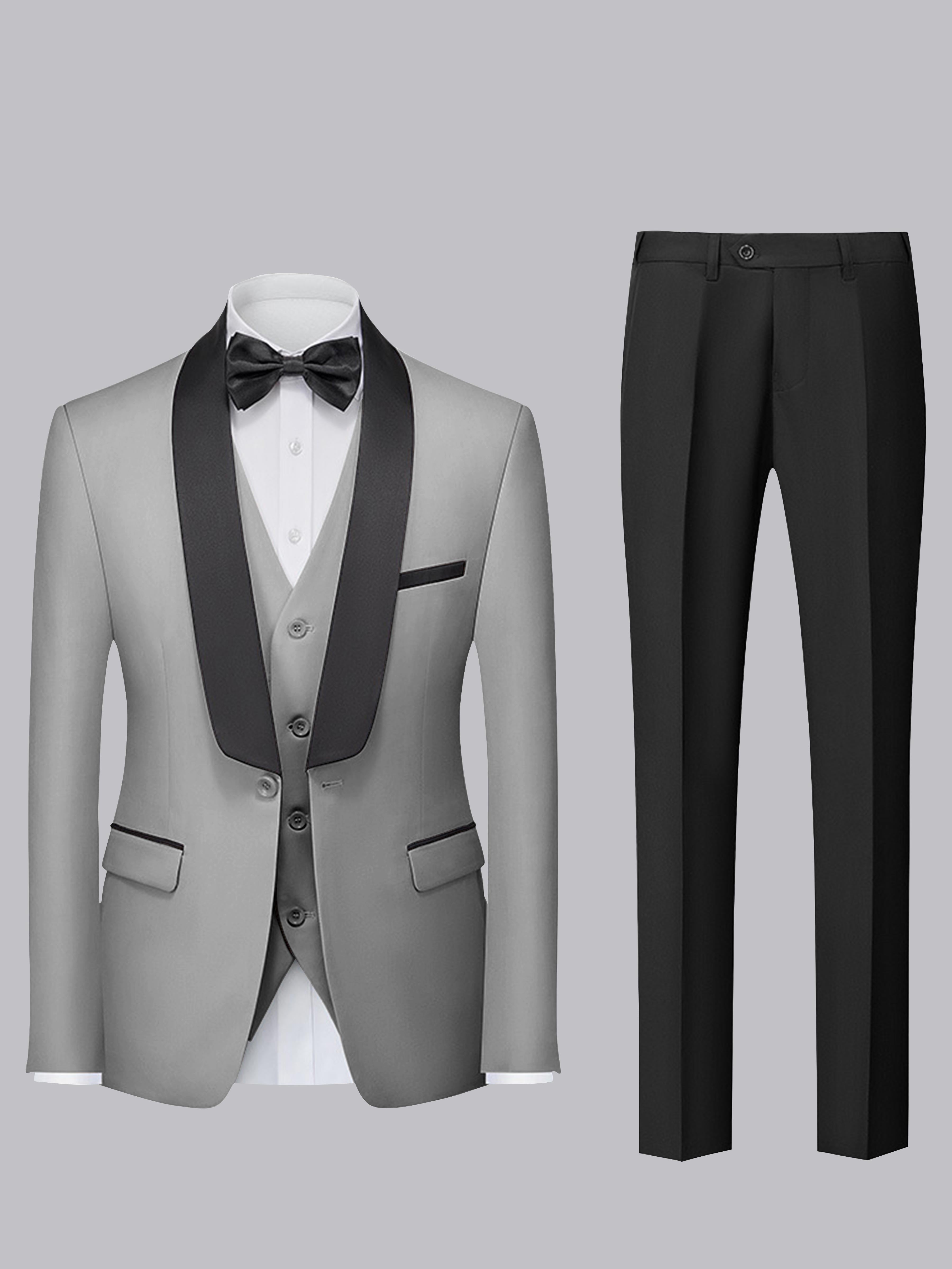 Sleek Men's One Button 3 Pieces Formal Occasion Suits