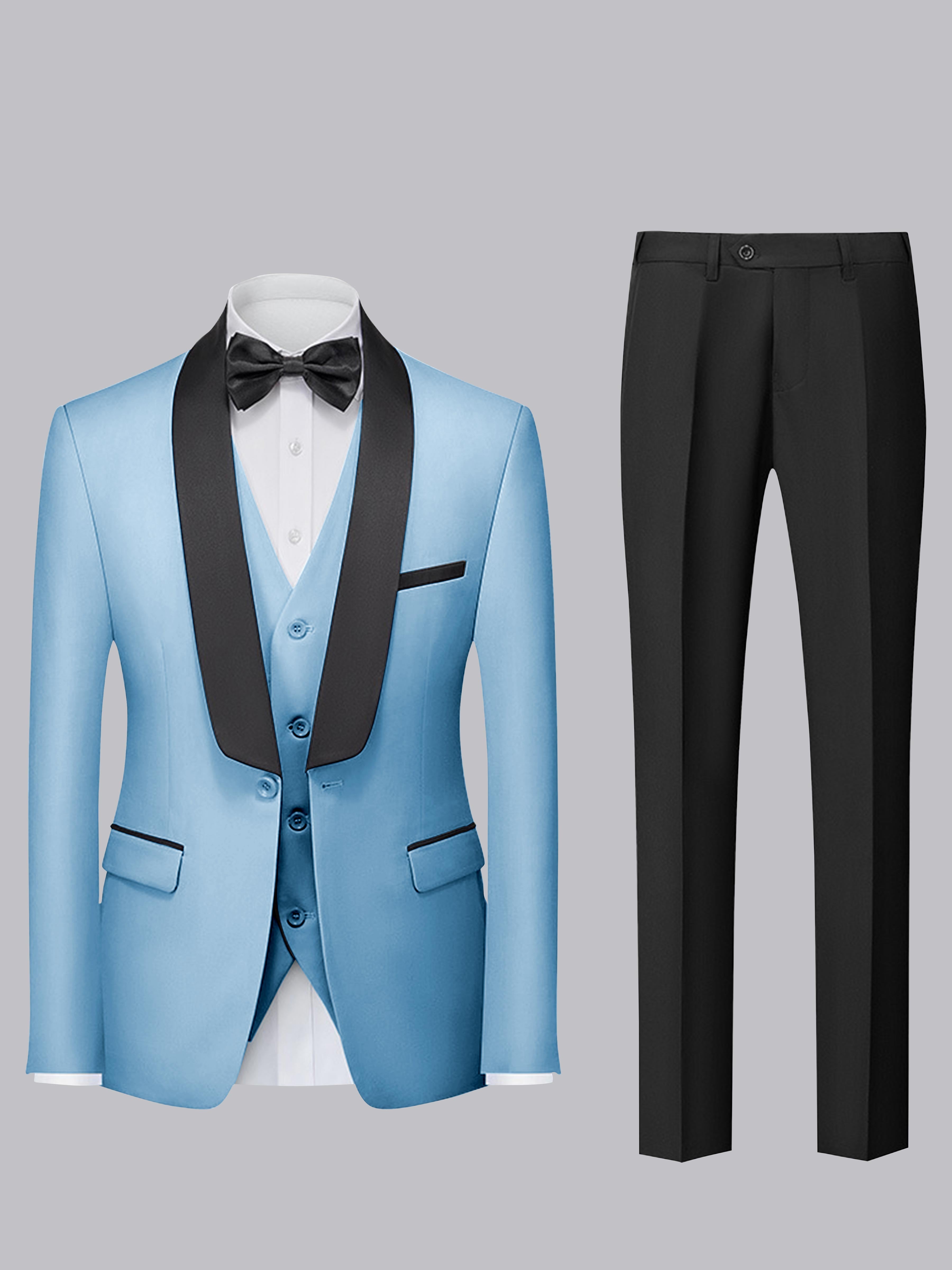 Sleek Men's One Button 3 Pieces Formal Occasion Suits