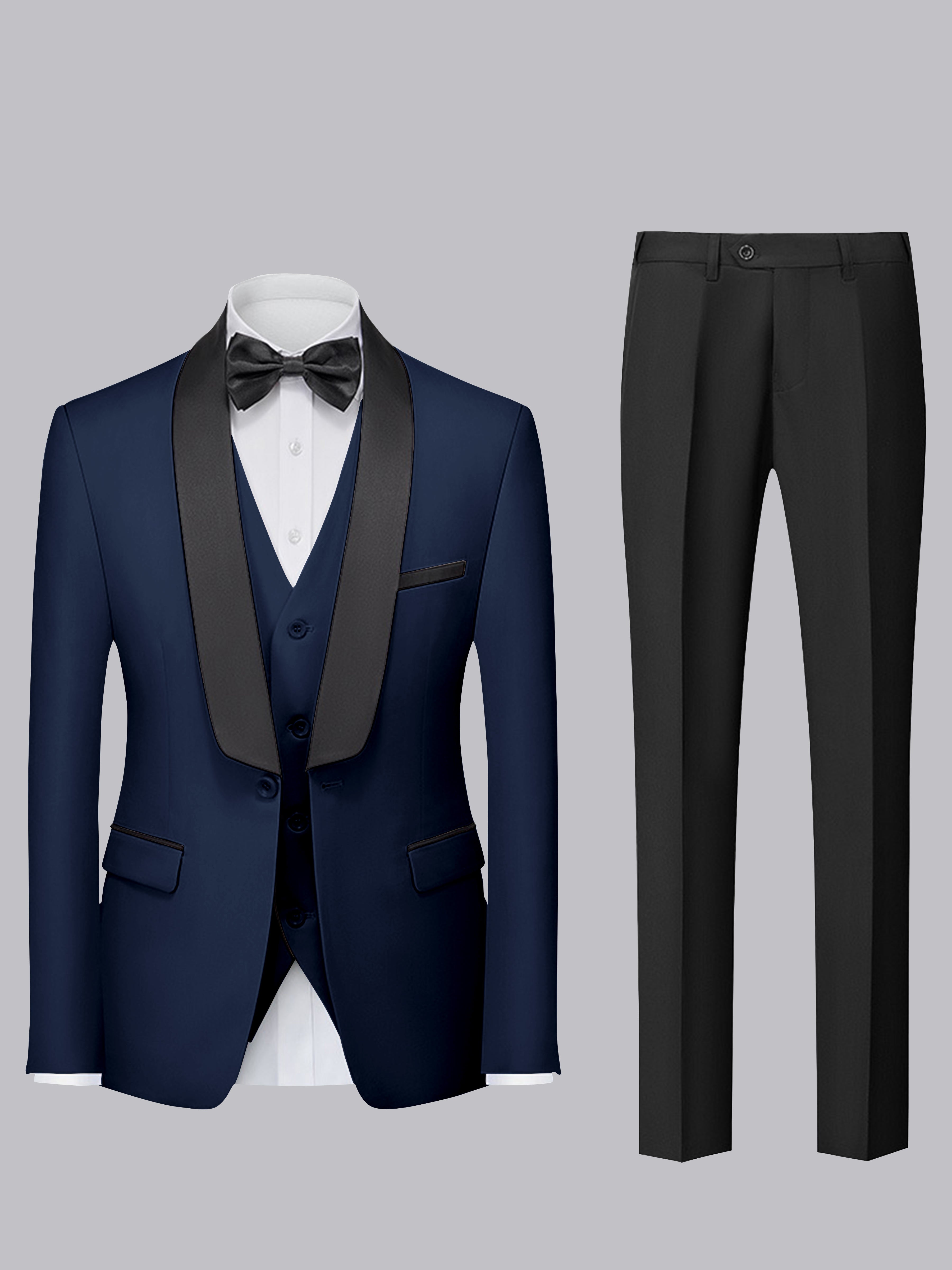 Sleek Men's One Button 3 Pieces Formal Occasion Suits