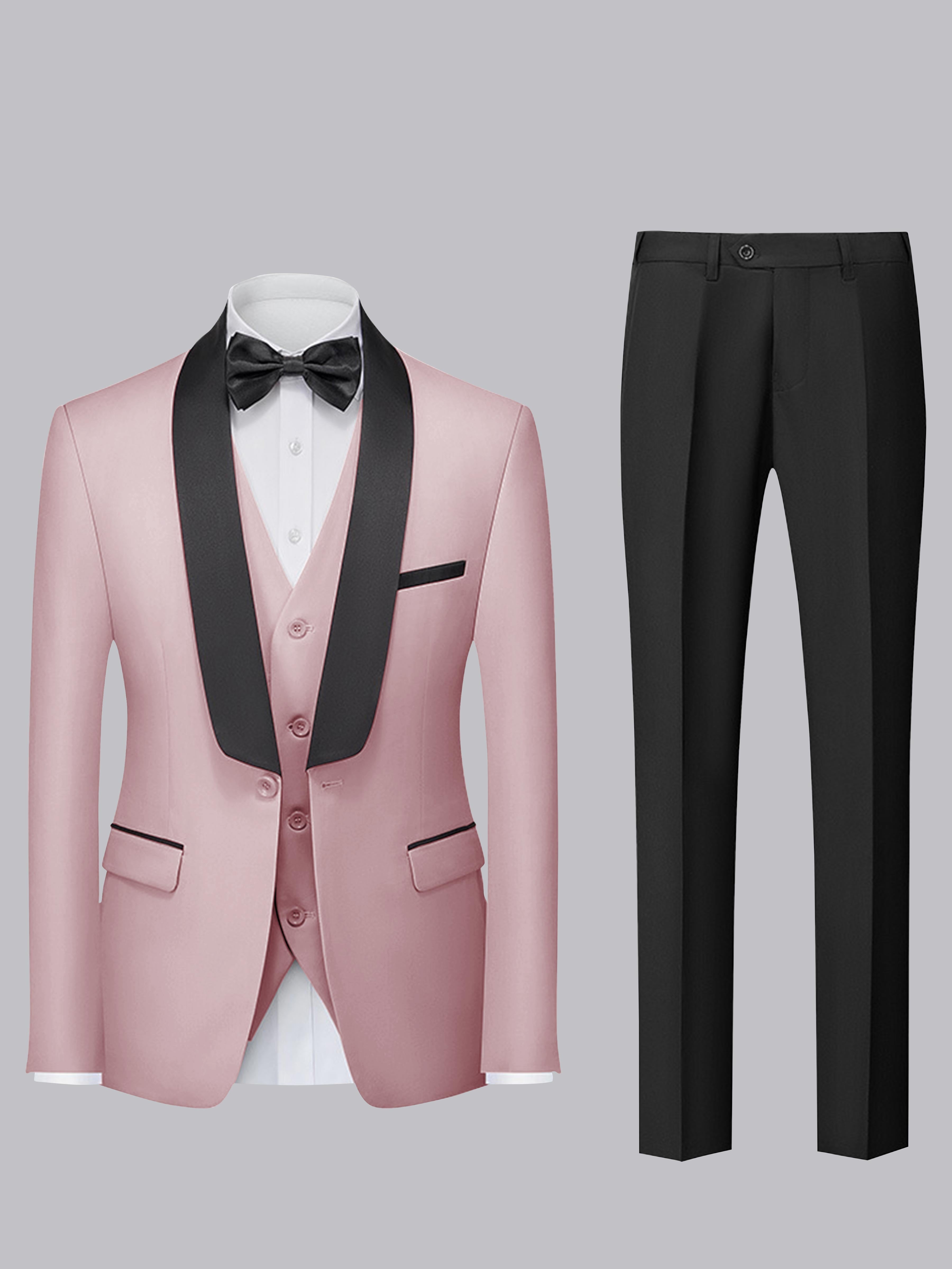 Sleek Men's One Button 3 Pieces Formal Occasion Suits