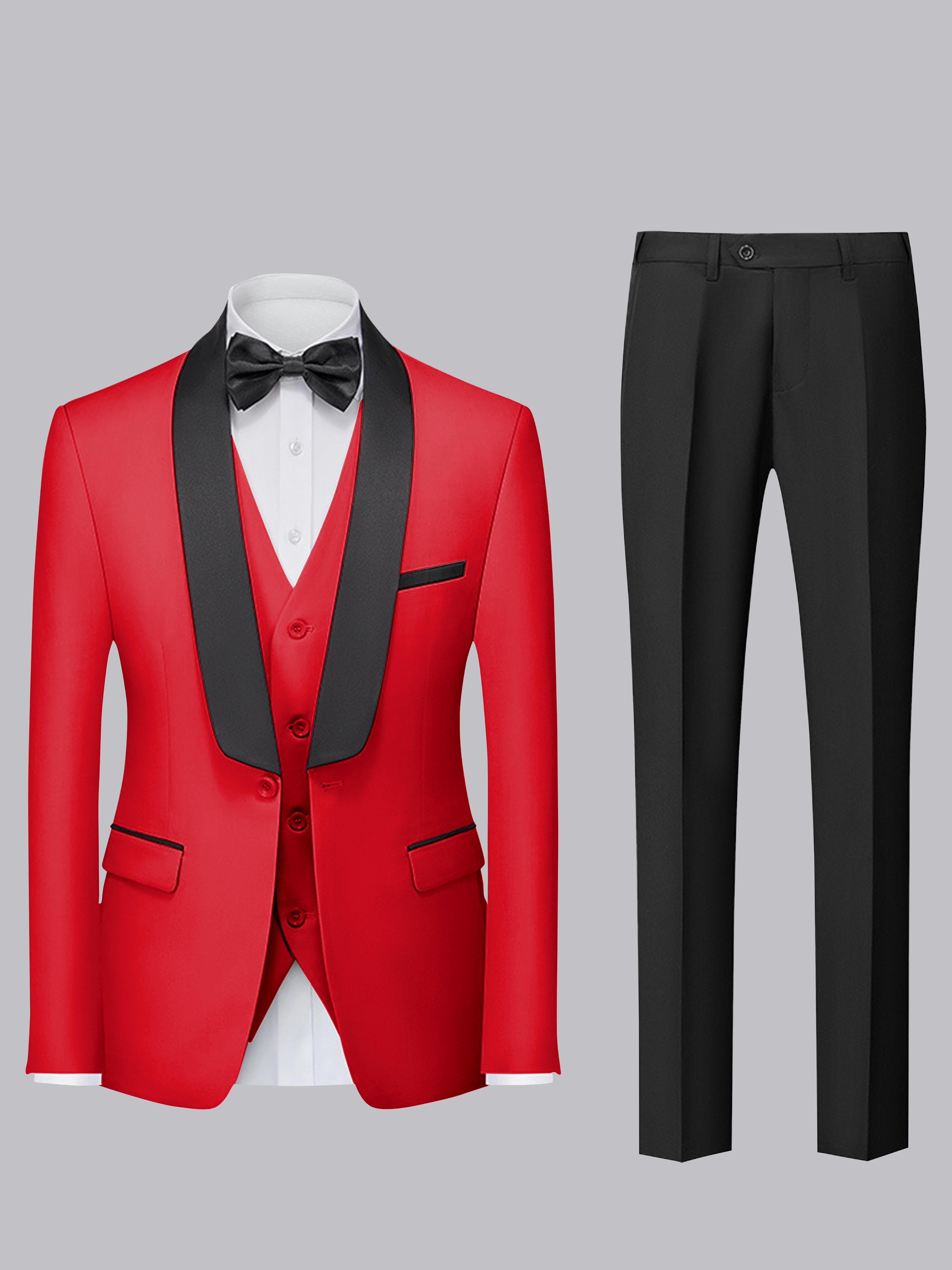 Sleek Men's One Button 3 Pieces Formal Occasion Suits