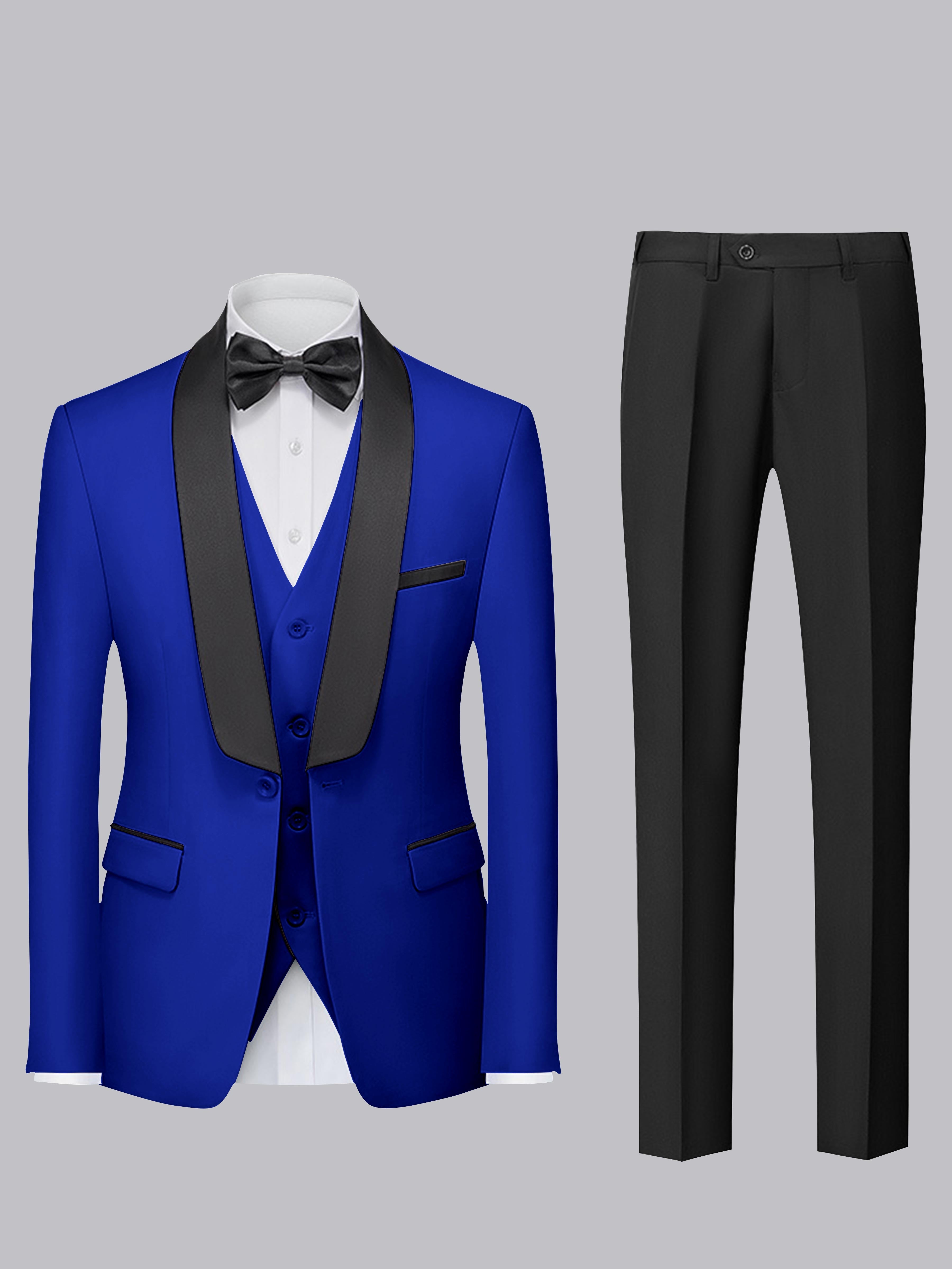 Sleek Men's One Button 3 Pieces Formal Occasion Suits