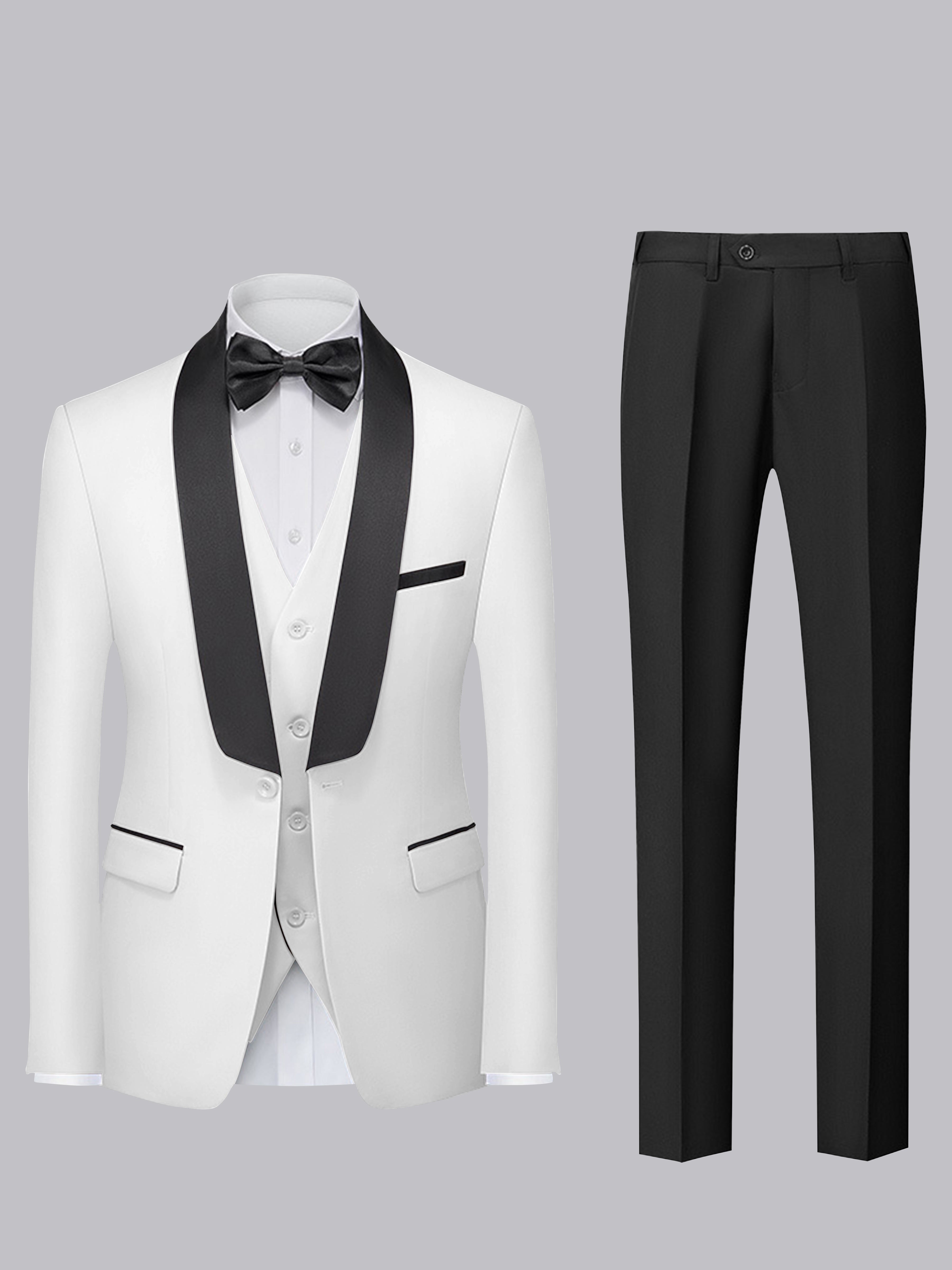 Sleek Men's One Button 3 Pieces Formal Occasion Suits