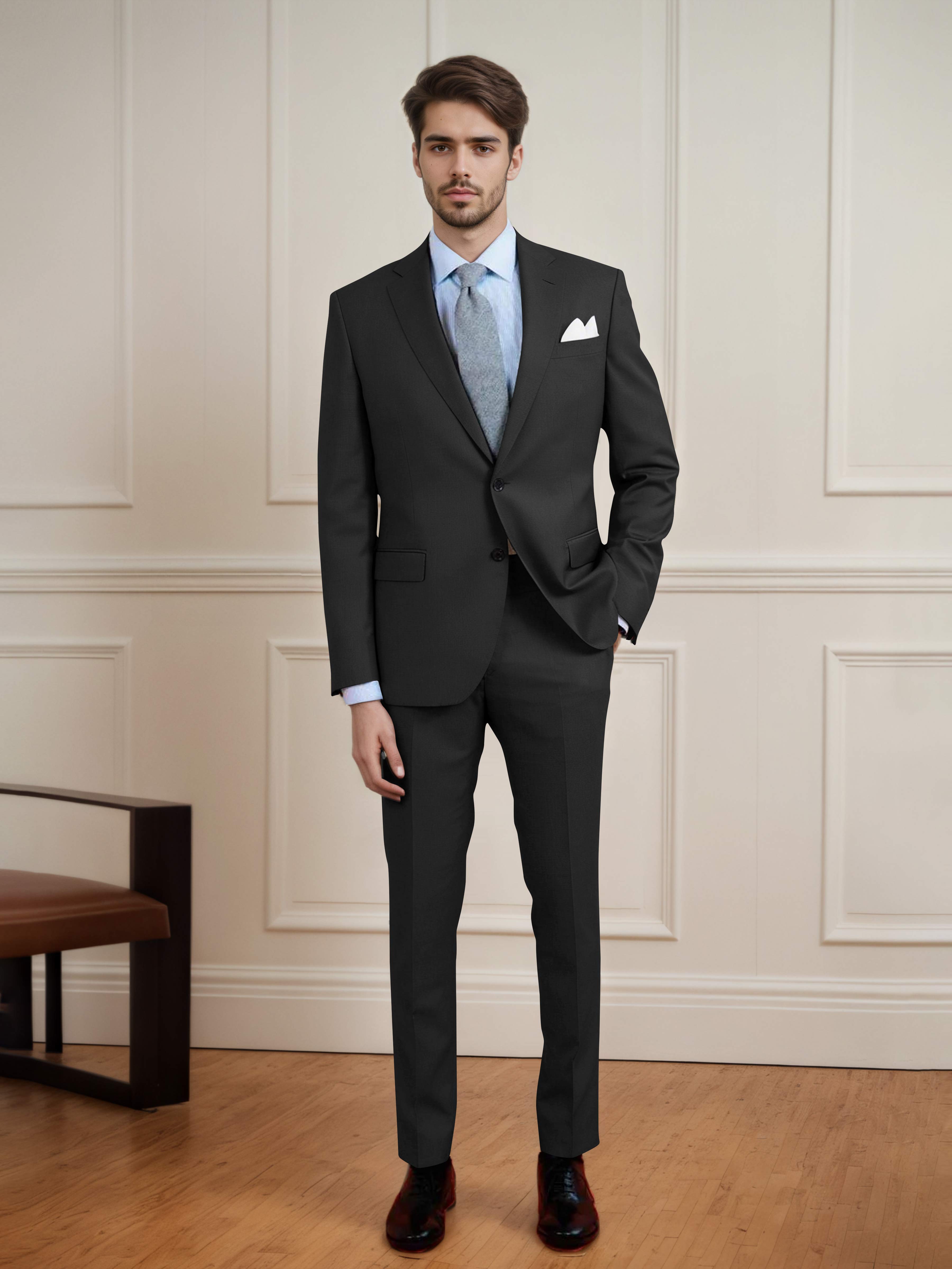 Streamlined Uni Men's Two Buttons 2 Pieces Casual Suit