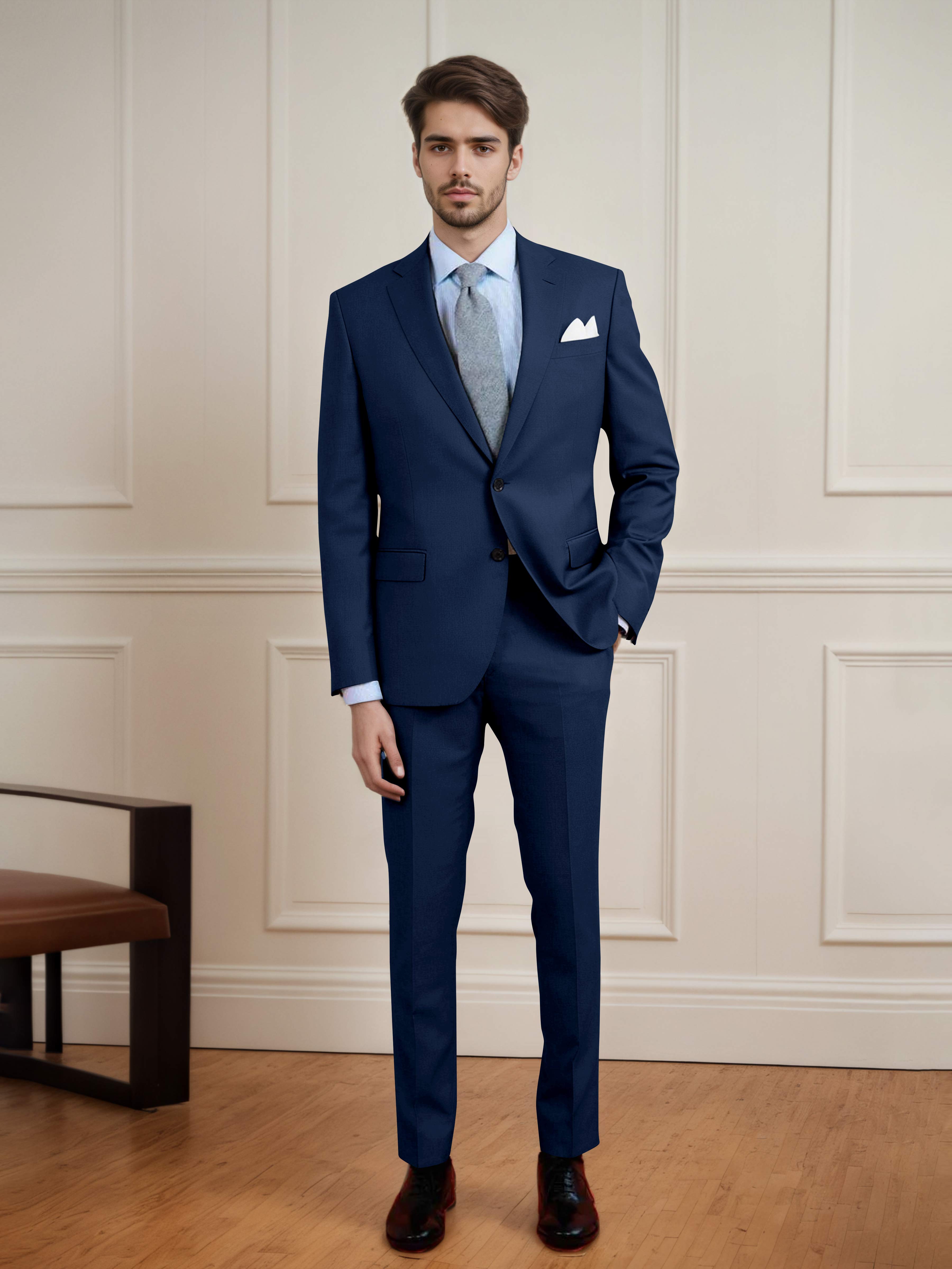 Streamlined Uni Men's Two Buttons 2 Pieces Casual Suit