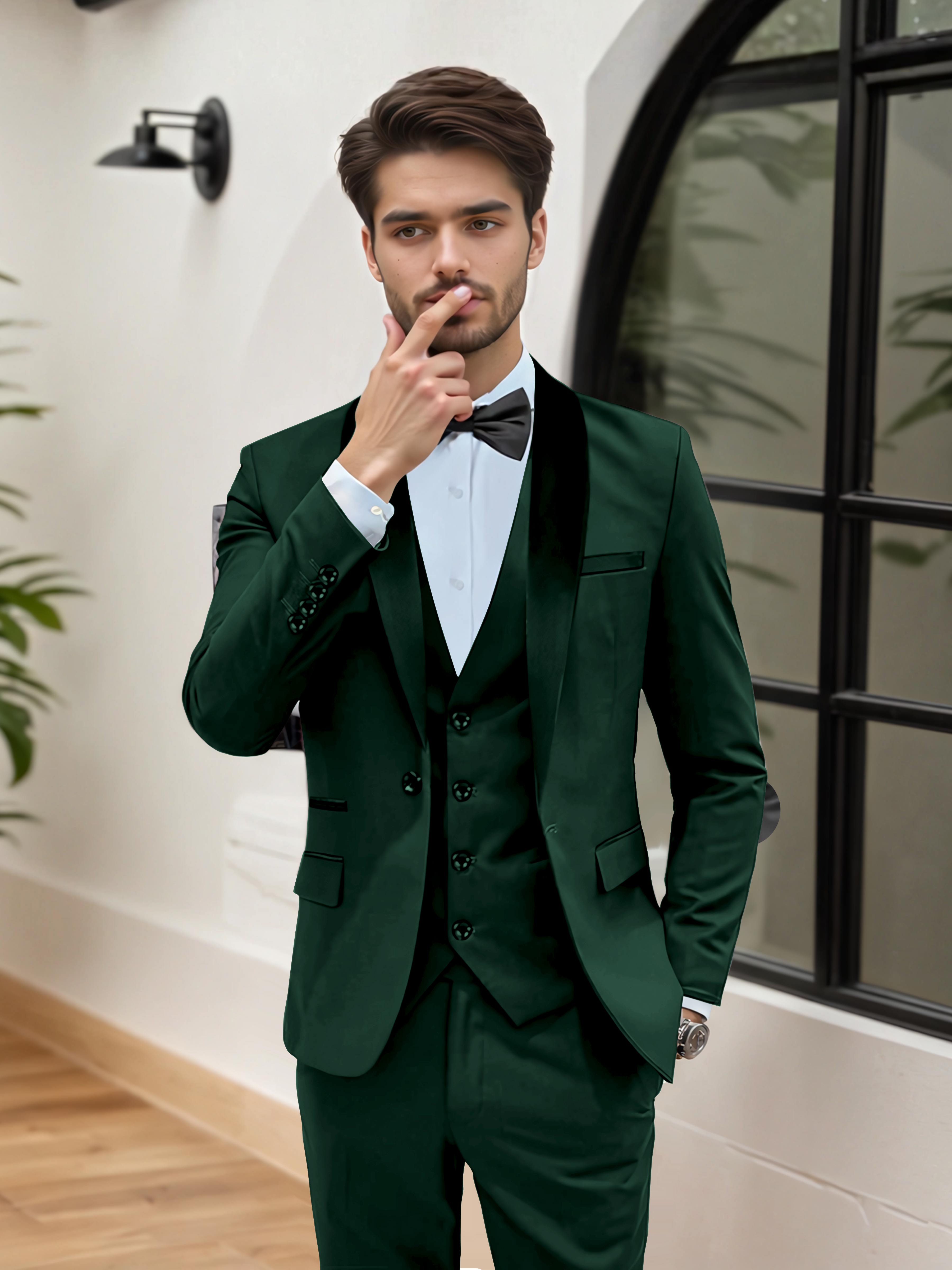 Stylish Men's Wedding Suit 3 Pieces One Button Event Suits