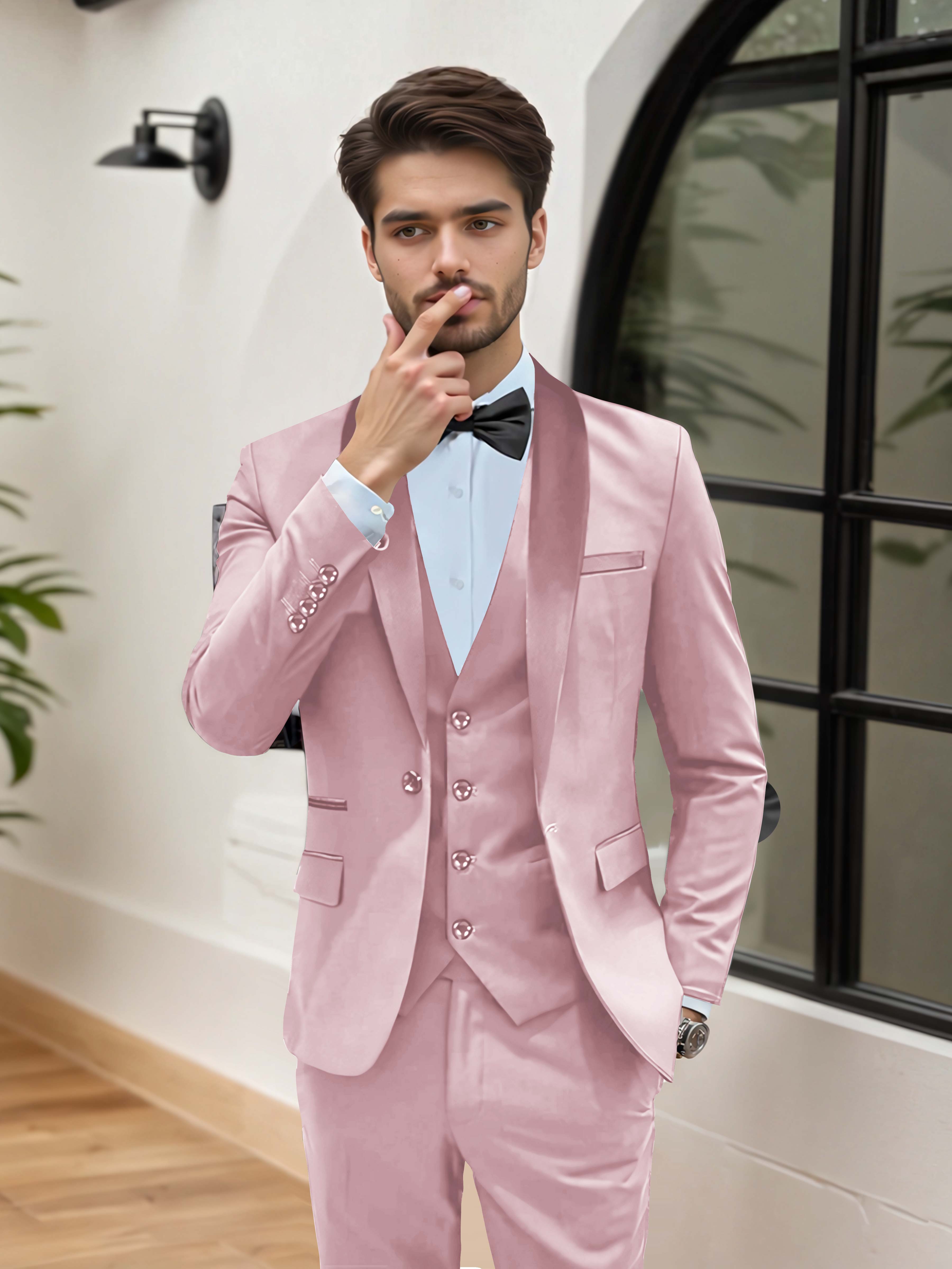 Stylish Men's Wedding Suit 3 Pieces One Button Event Suits