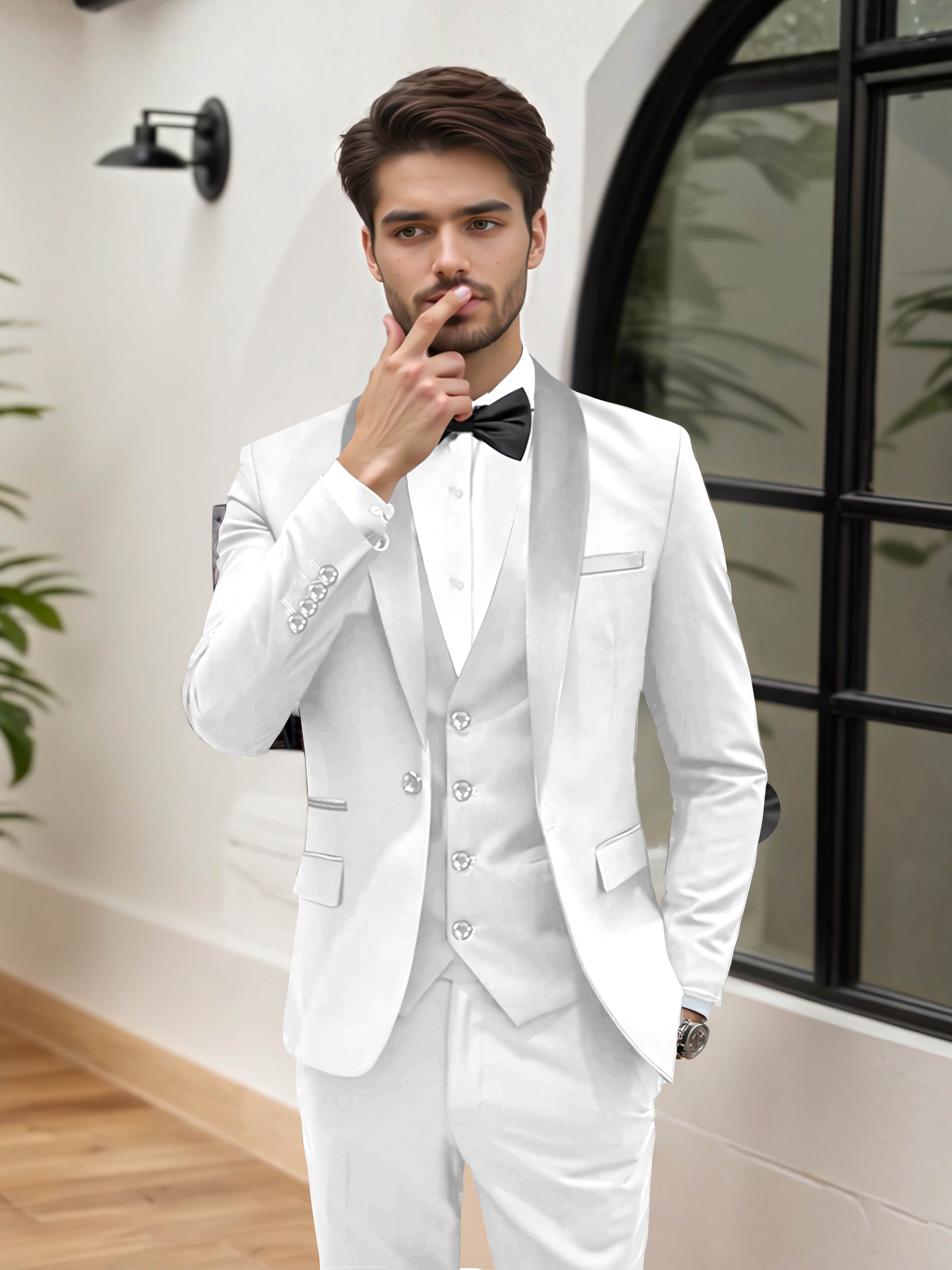 Stylish Men's Wedding Suit 3 Pieces One Button Event Suits