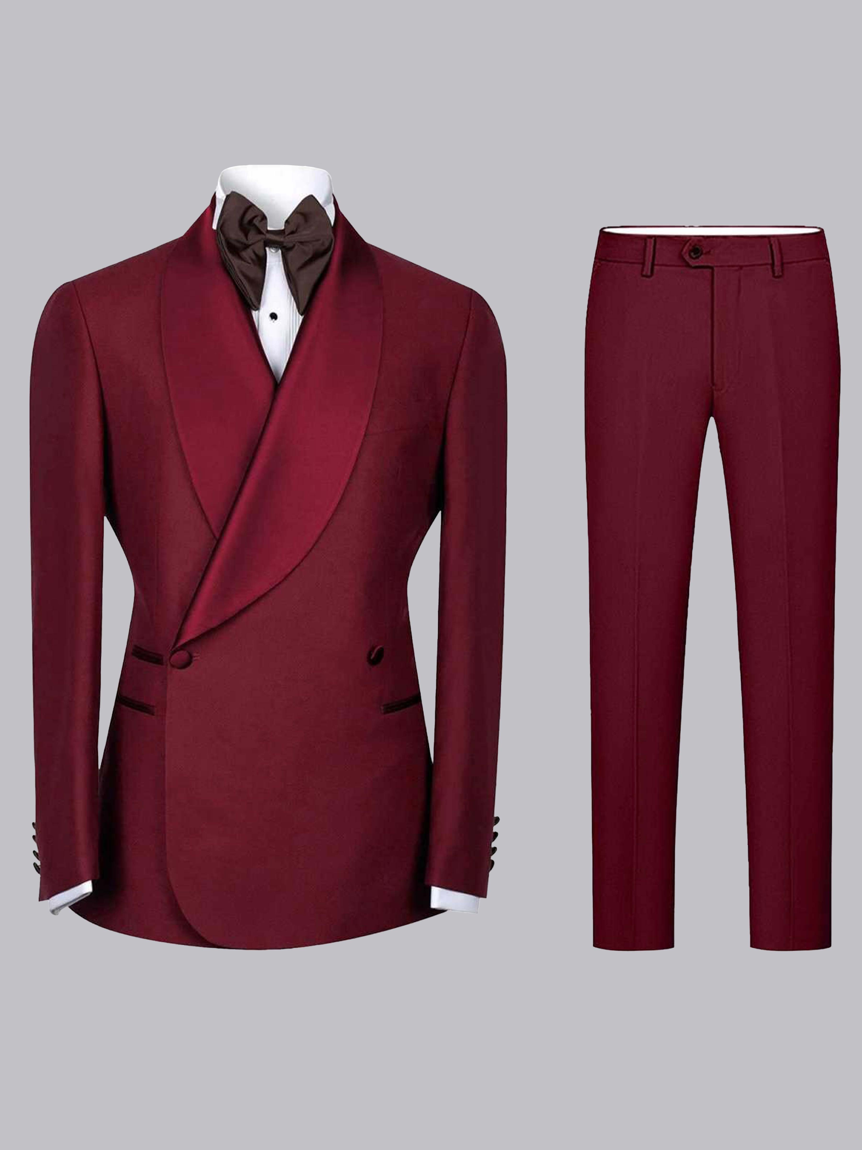 Stylish Patchwork Notch Lapel Suit Men‘s Casual One Button 2 Pieces Set