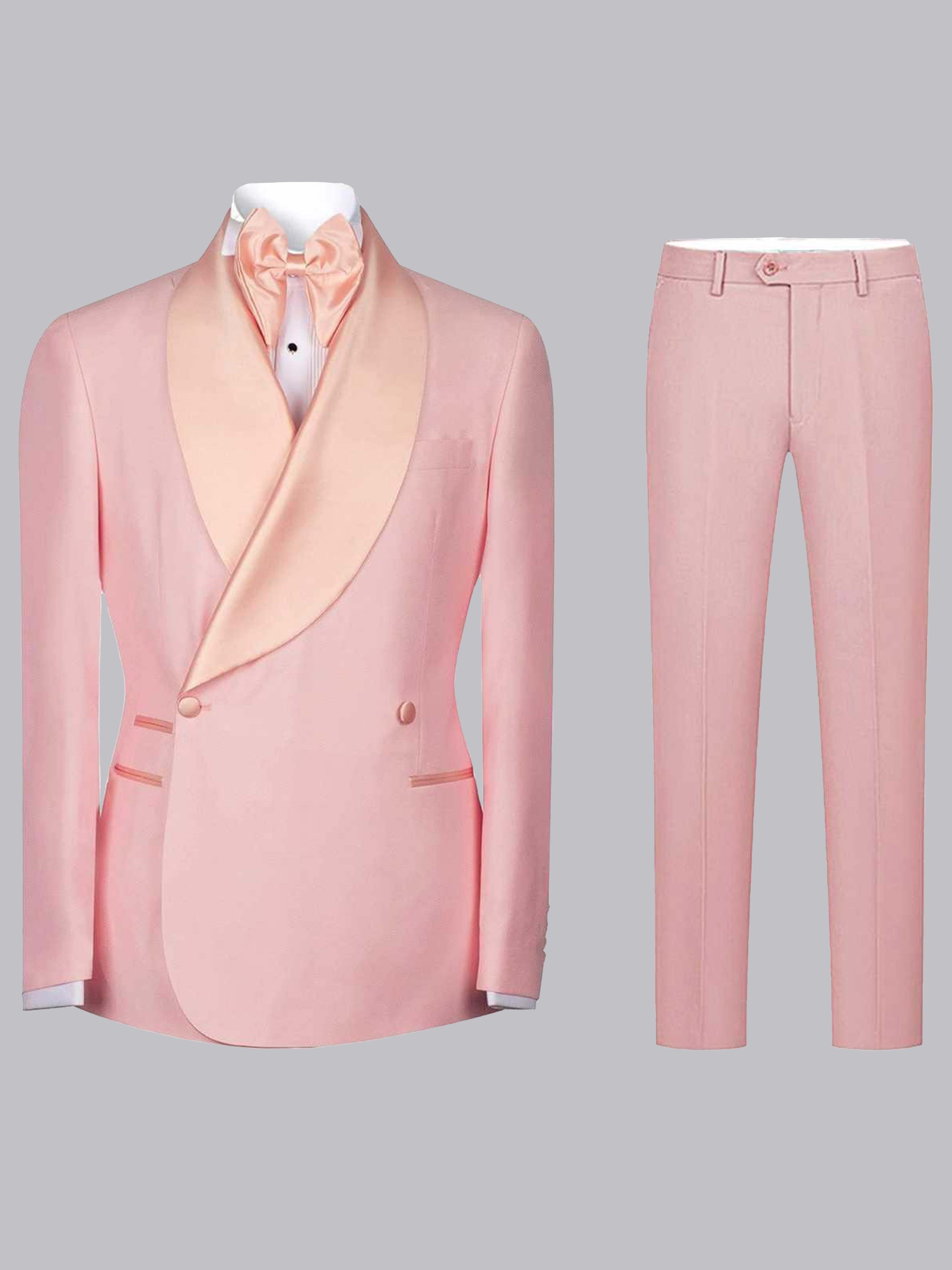 Stylish Patchwork Notch Lapel Suit Men‘s Casual One Button 2 Pieces Set