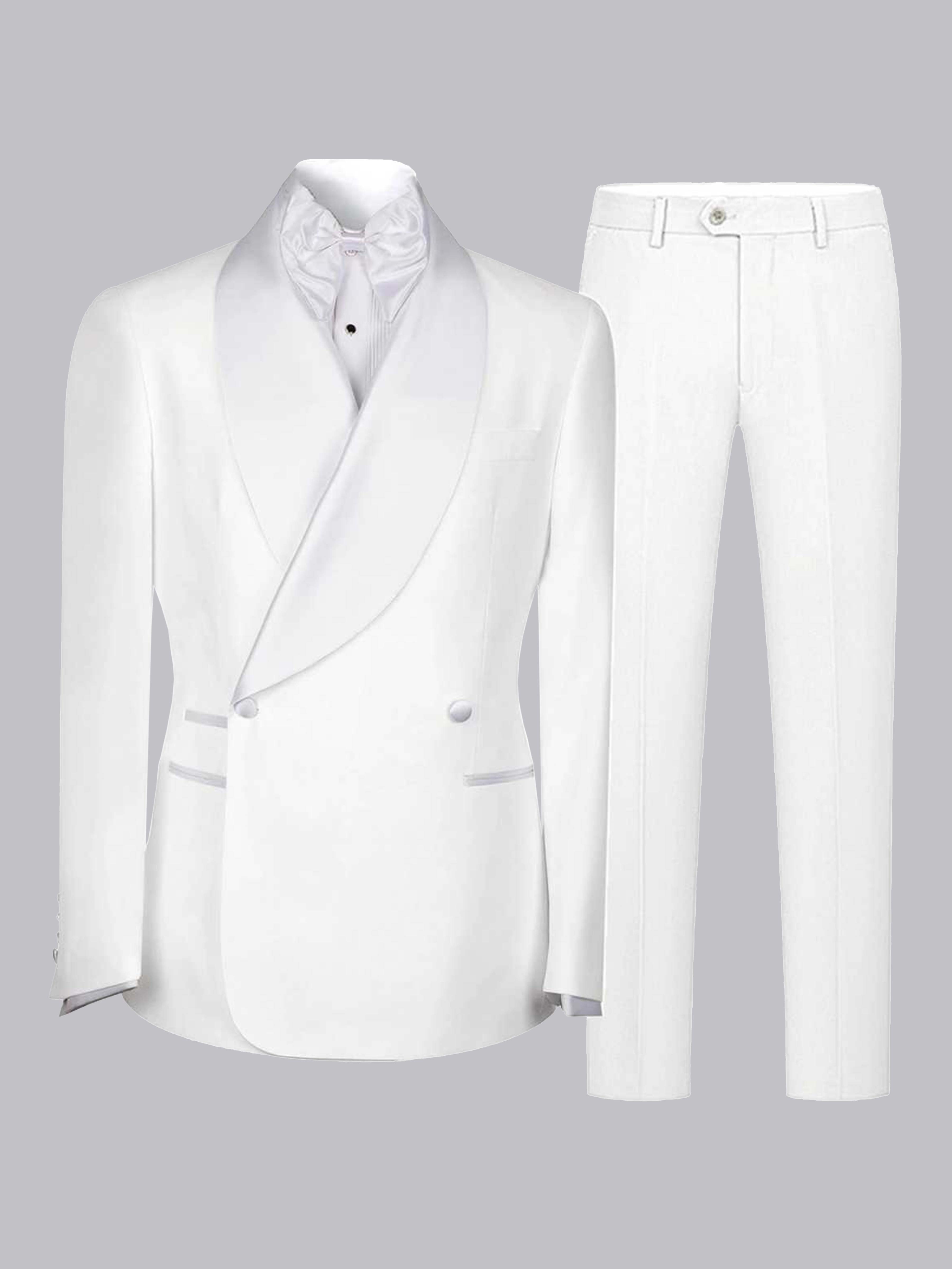 Stylish Patchwork Notch Lapel Suit Men‘s Casual One Button 2 Pieces Set