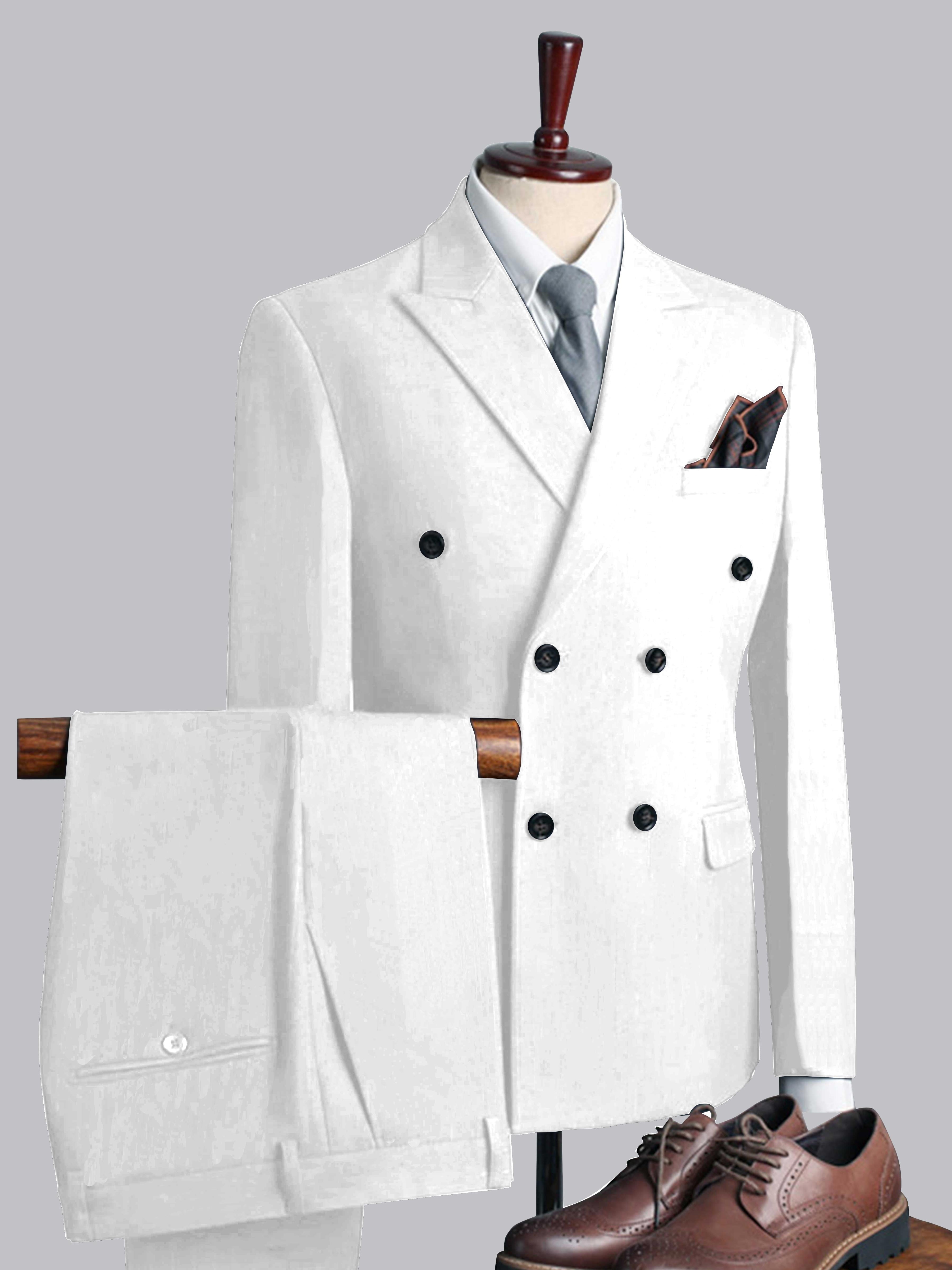 Men's Casual Double Breasted Solid Color 3 Pieces Wedding Suits