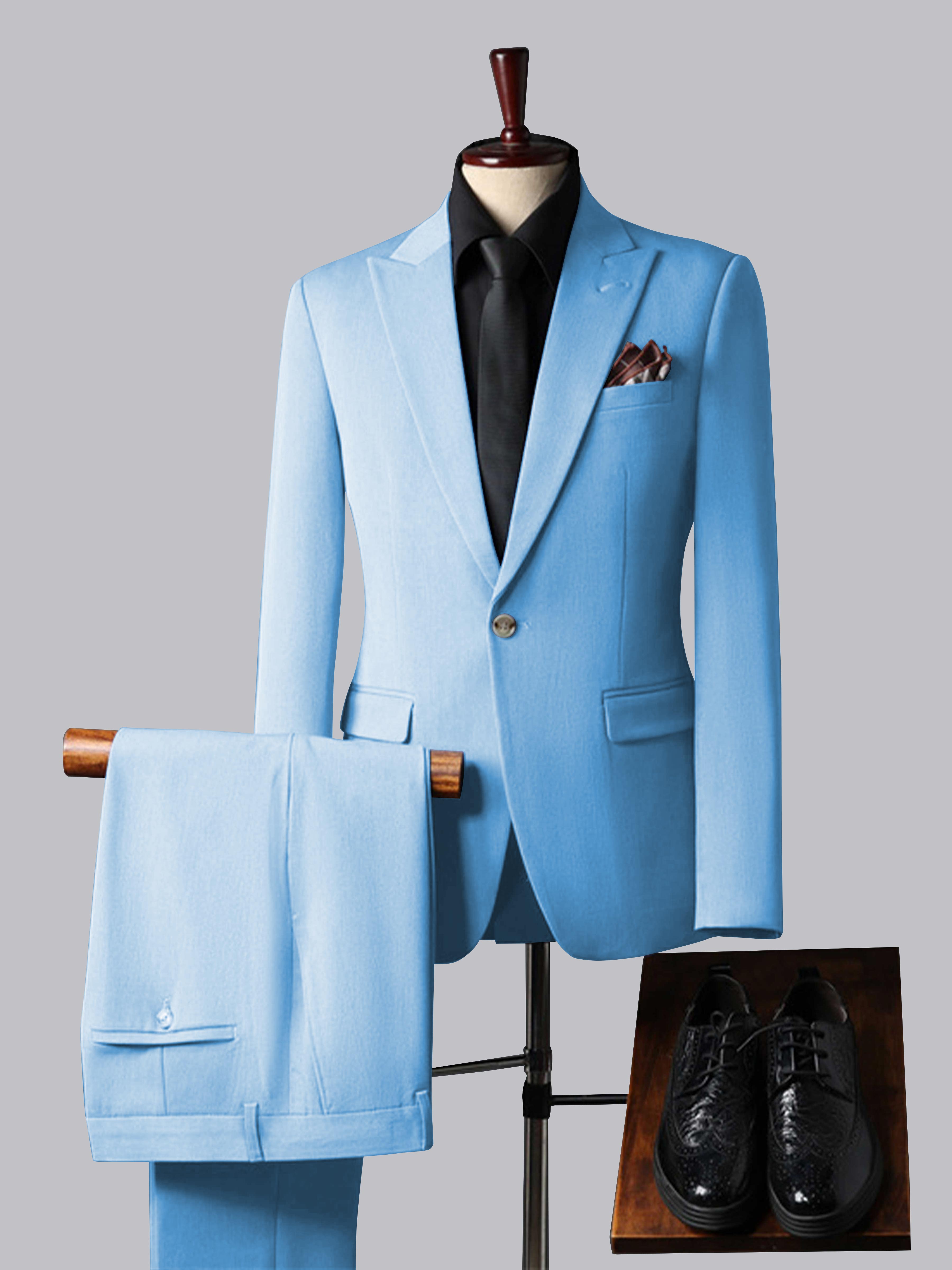 Men's Tailored Fit Single Breasted One-Button 3 Pieces Wedding Suits