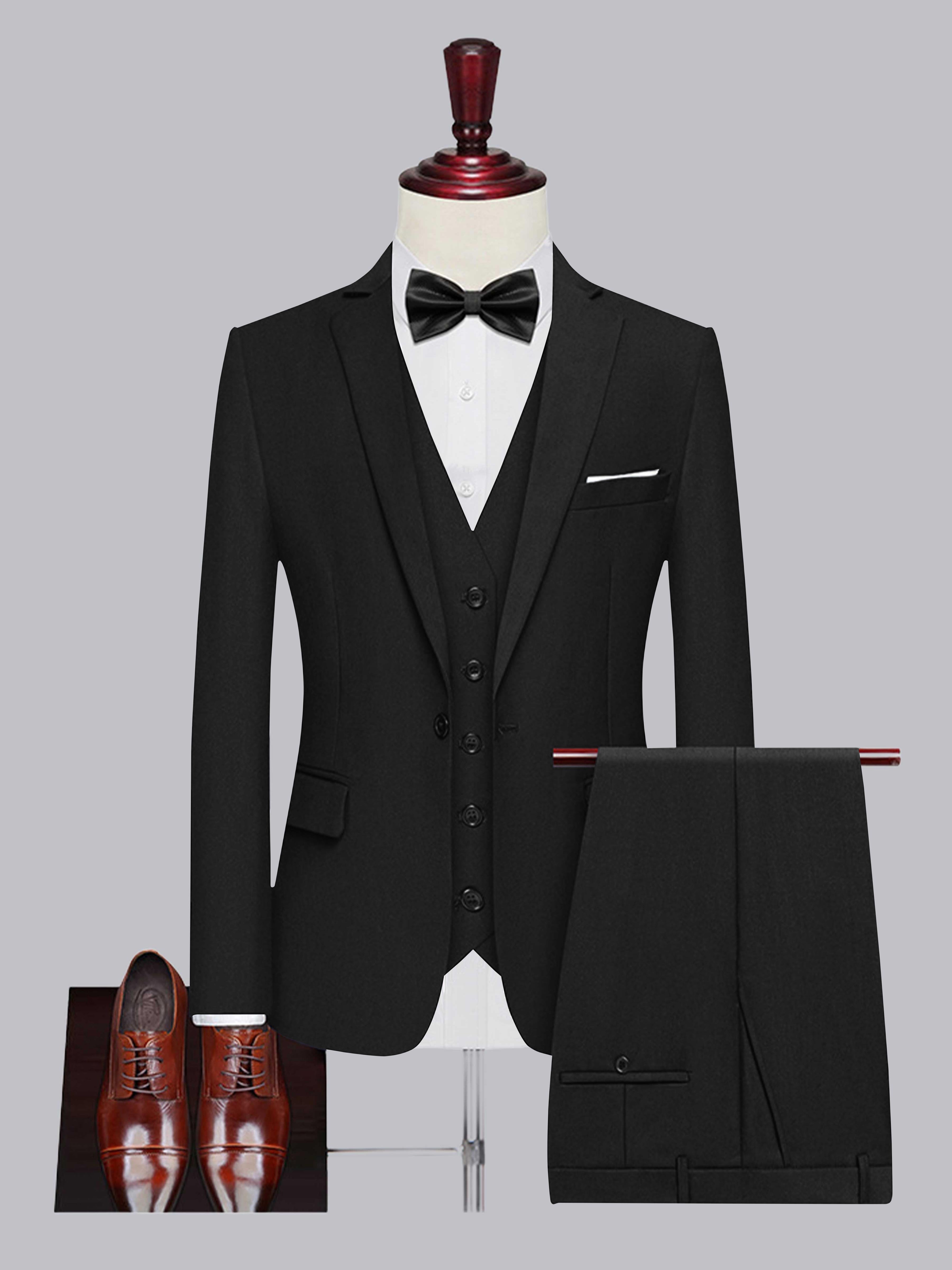 Men's One Button 3 Pieces Wedding Suits